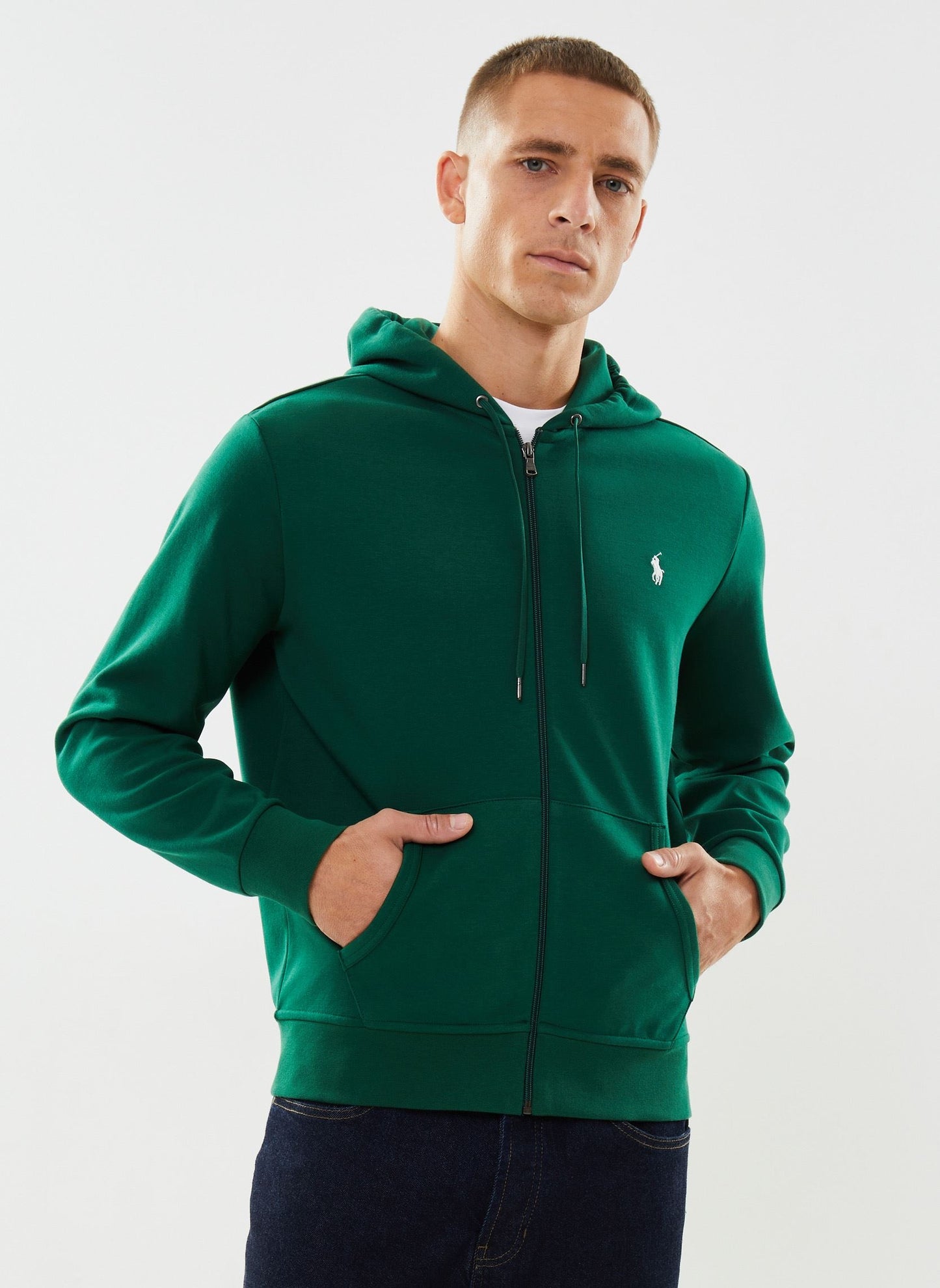 POLO RALPH LAUREN GREEN ZIP UP HOODIE