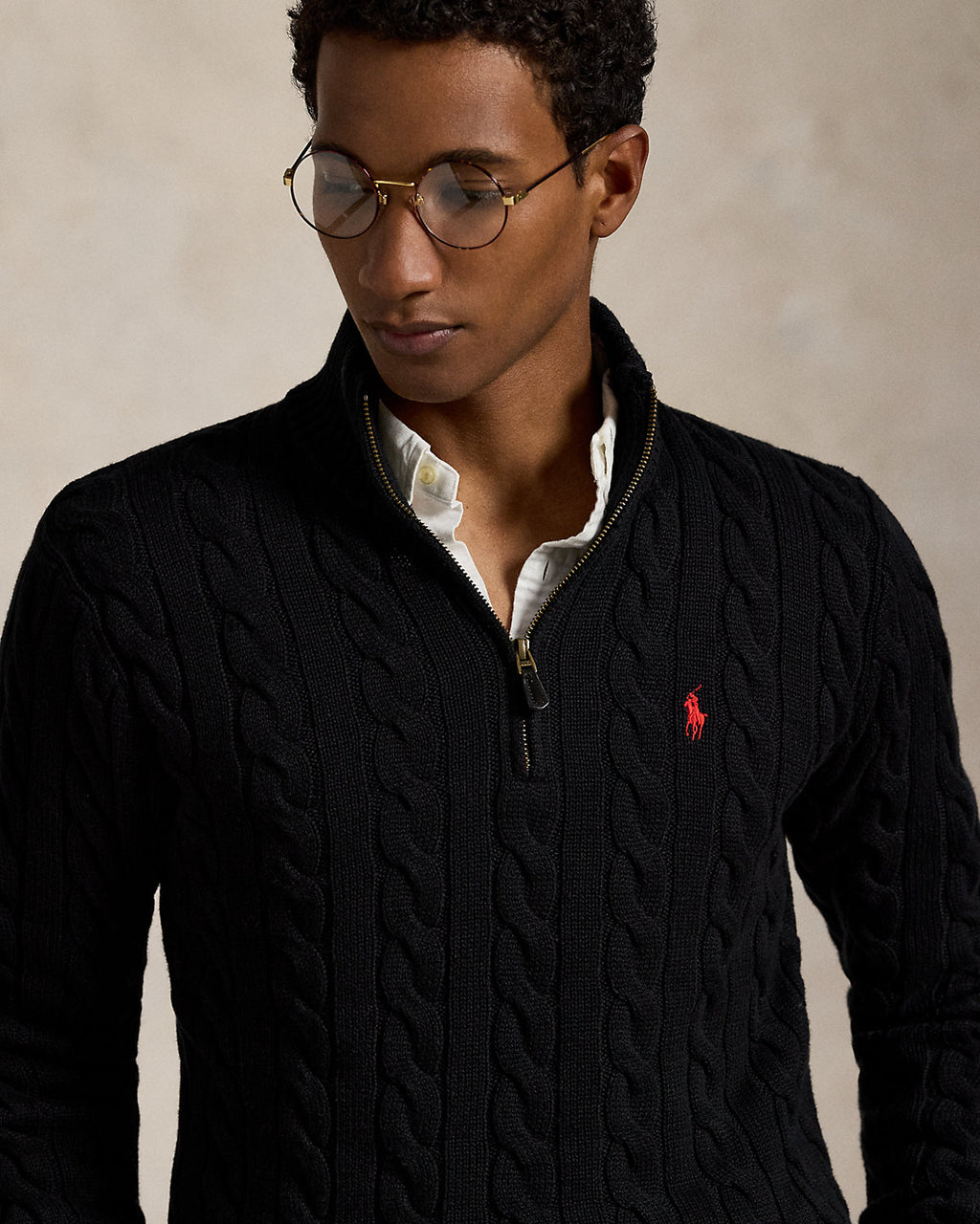 POLO RALPH LAUREN CABLE-KNIT BLACK (VERY HIGH QUALITY)