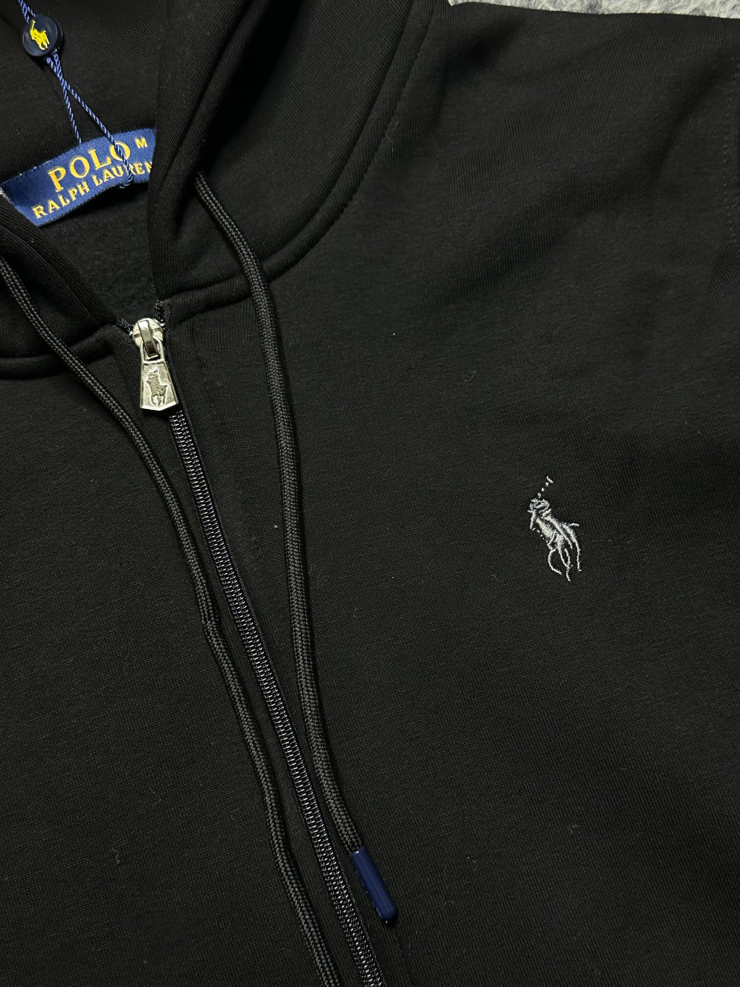 POLO RALPH LAUREN BLACK ZIP UP HOODIE