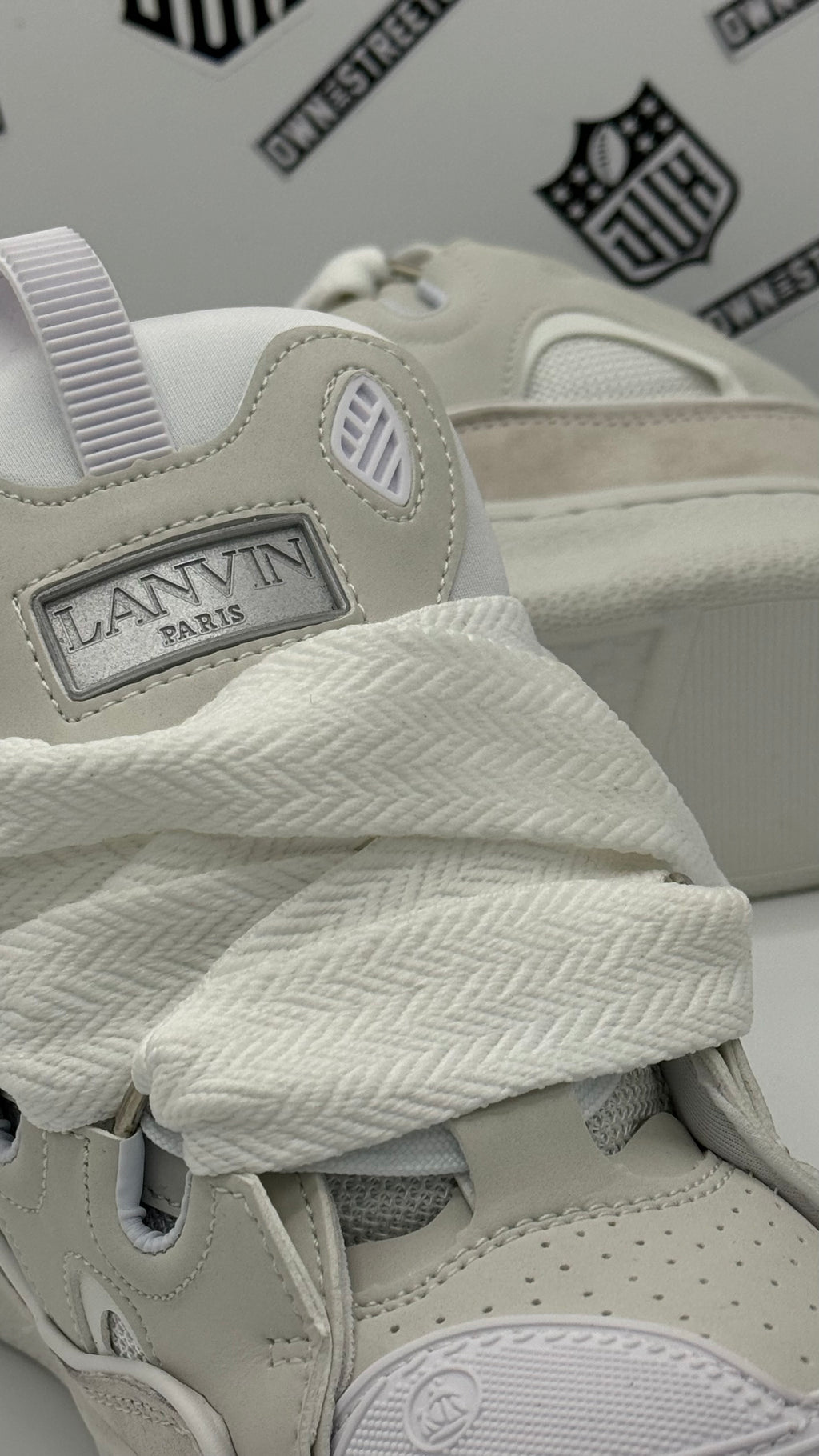 LANVIN CURB SNEAKERS WHITE CREAMY (VERY HIGH QUALITY)