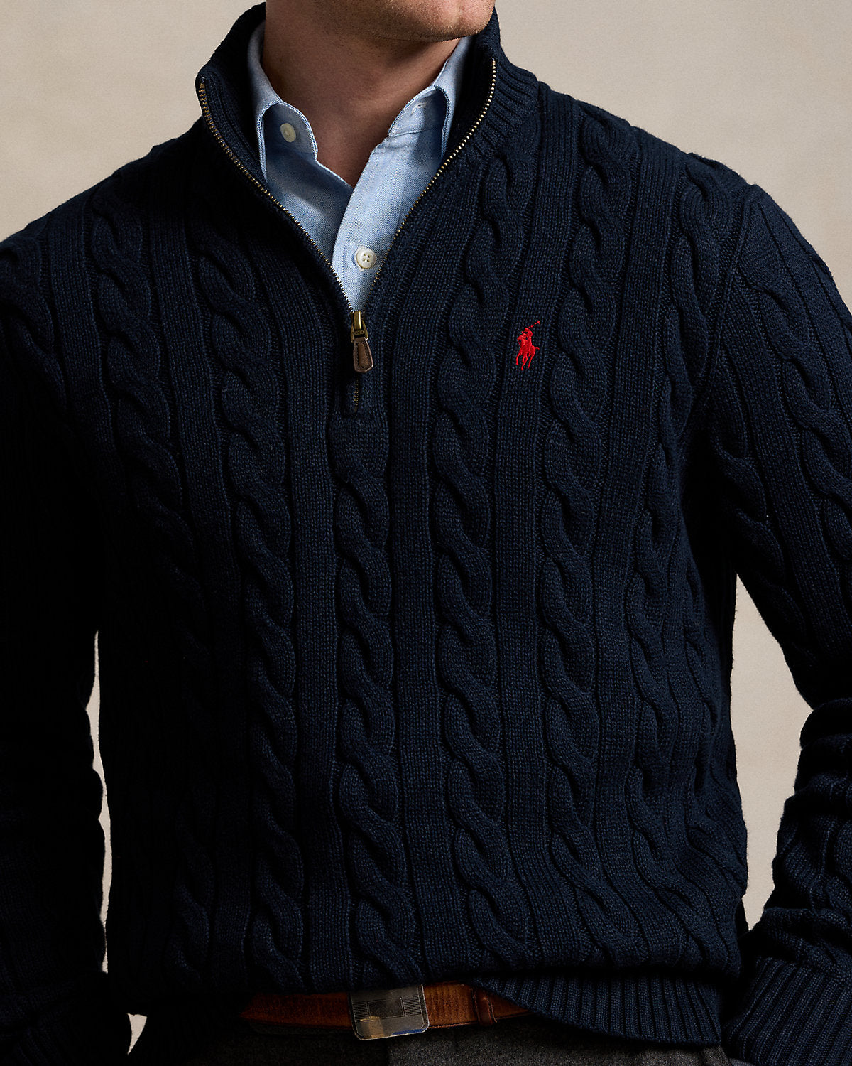 POLO RALPH LAUREN CABLE-KNIT NAVY BLUE (VERY HIGH QUALITY)