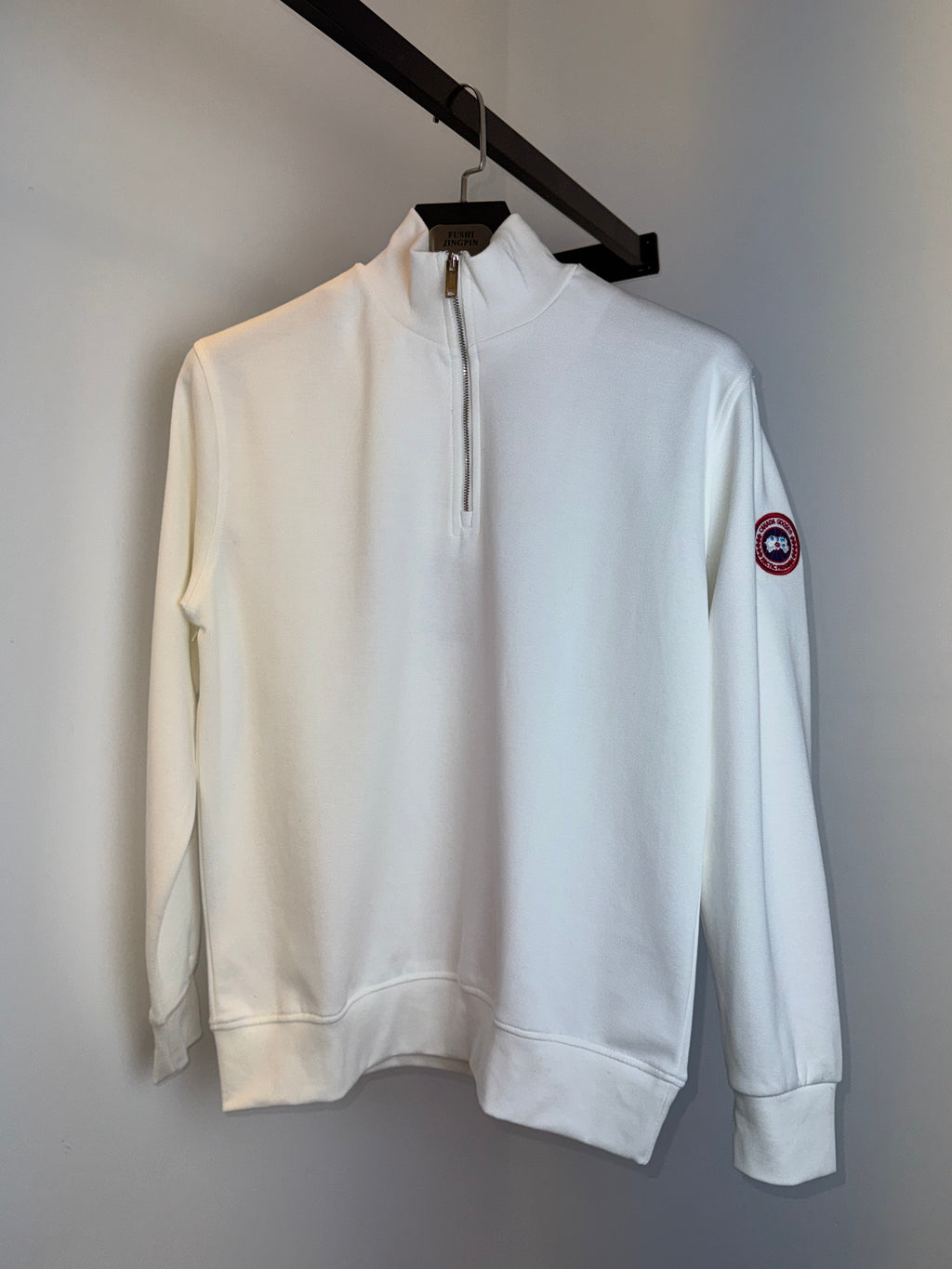CANADA GOOSE 1/4 ZIP SWEATER WHITE (NFC CODE) HQ