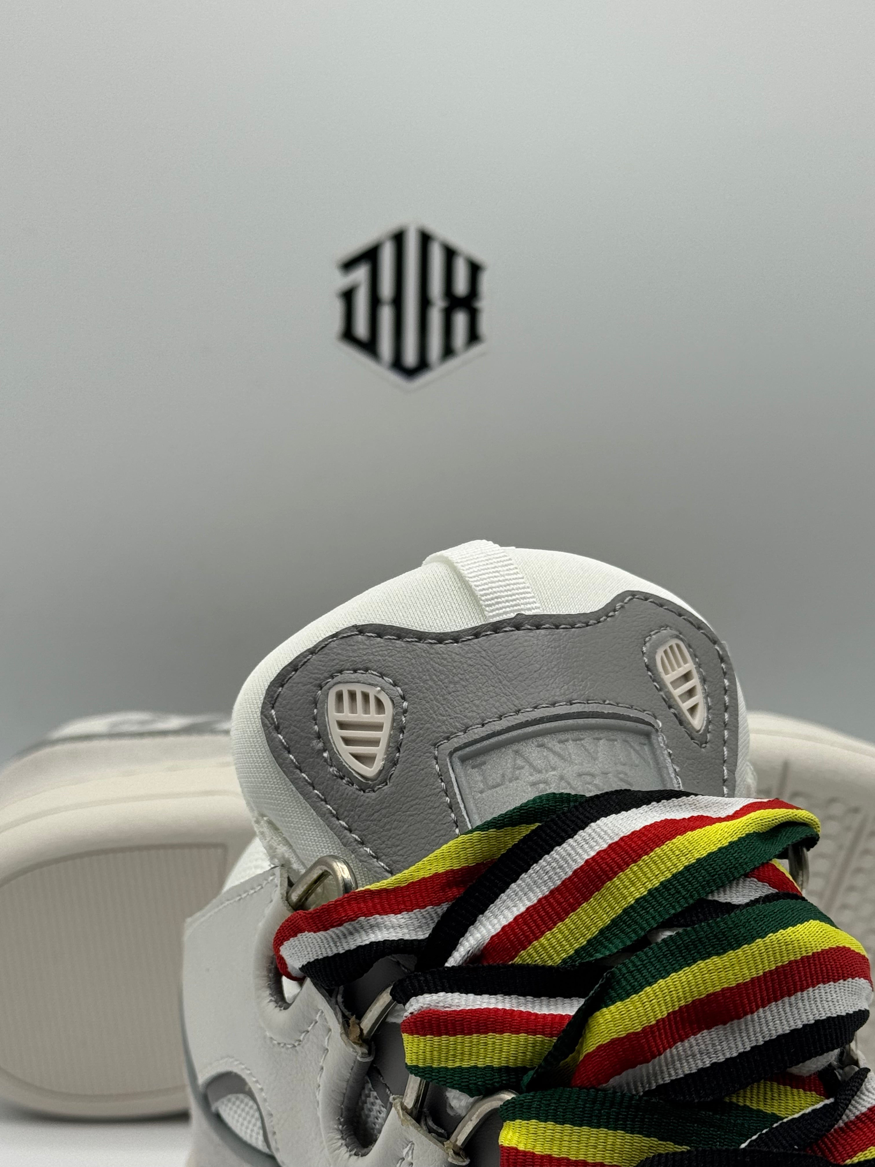 LANVIN CURB SNEAKERS WHITE GREY