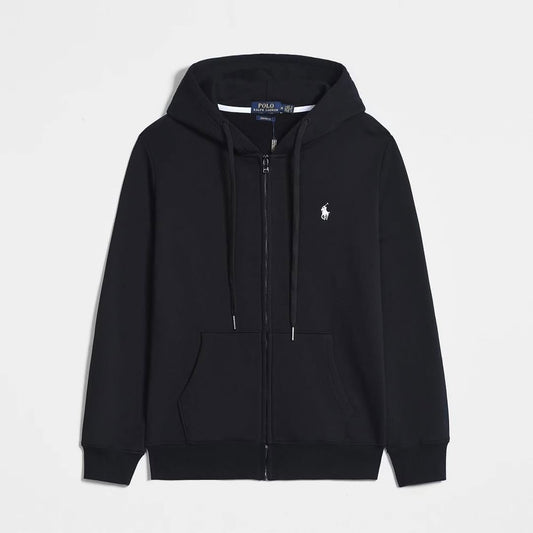 POLO RALPH LAUREN BLACK ZIP UP HOODIE