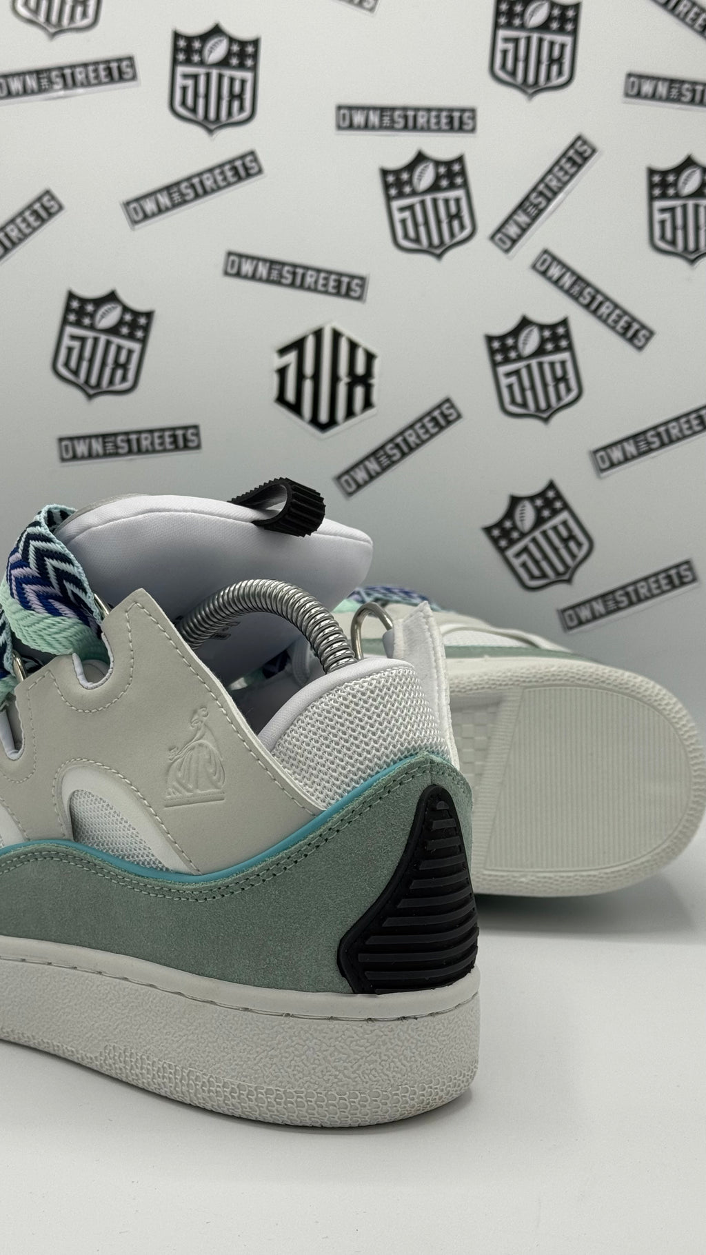 LANVIN CURB SNEAKERS WHITE GREEN (VERY HIGH QUALITY)