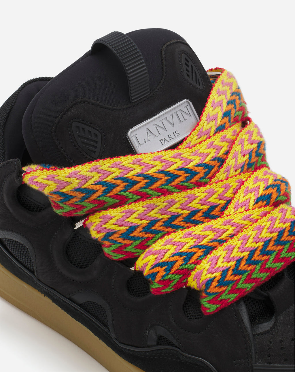 LANVIN CURB SNEAKERS BLACK GUM