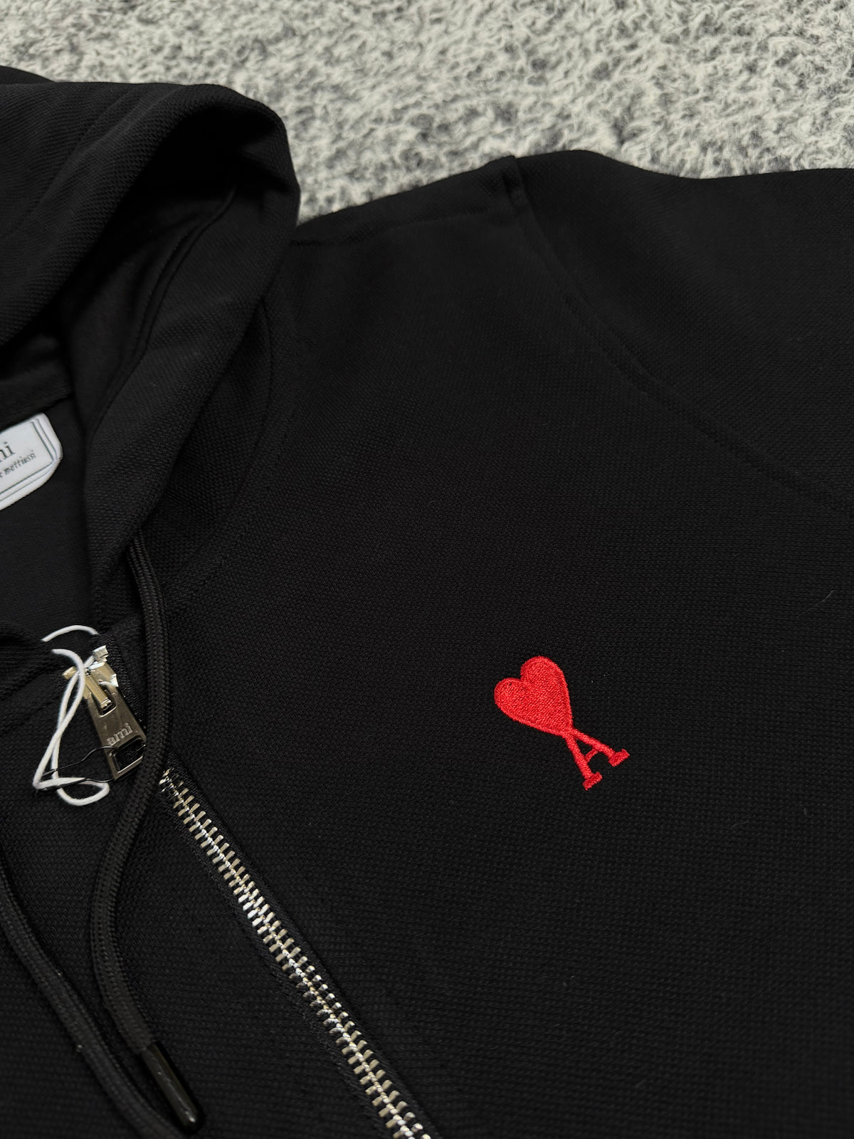 Ami Zip Up Hoodie Black (TRIPLE A)