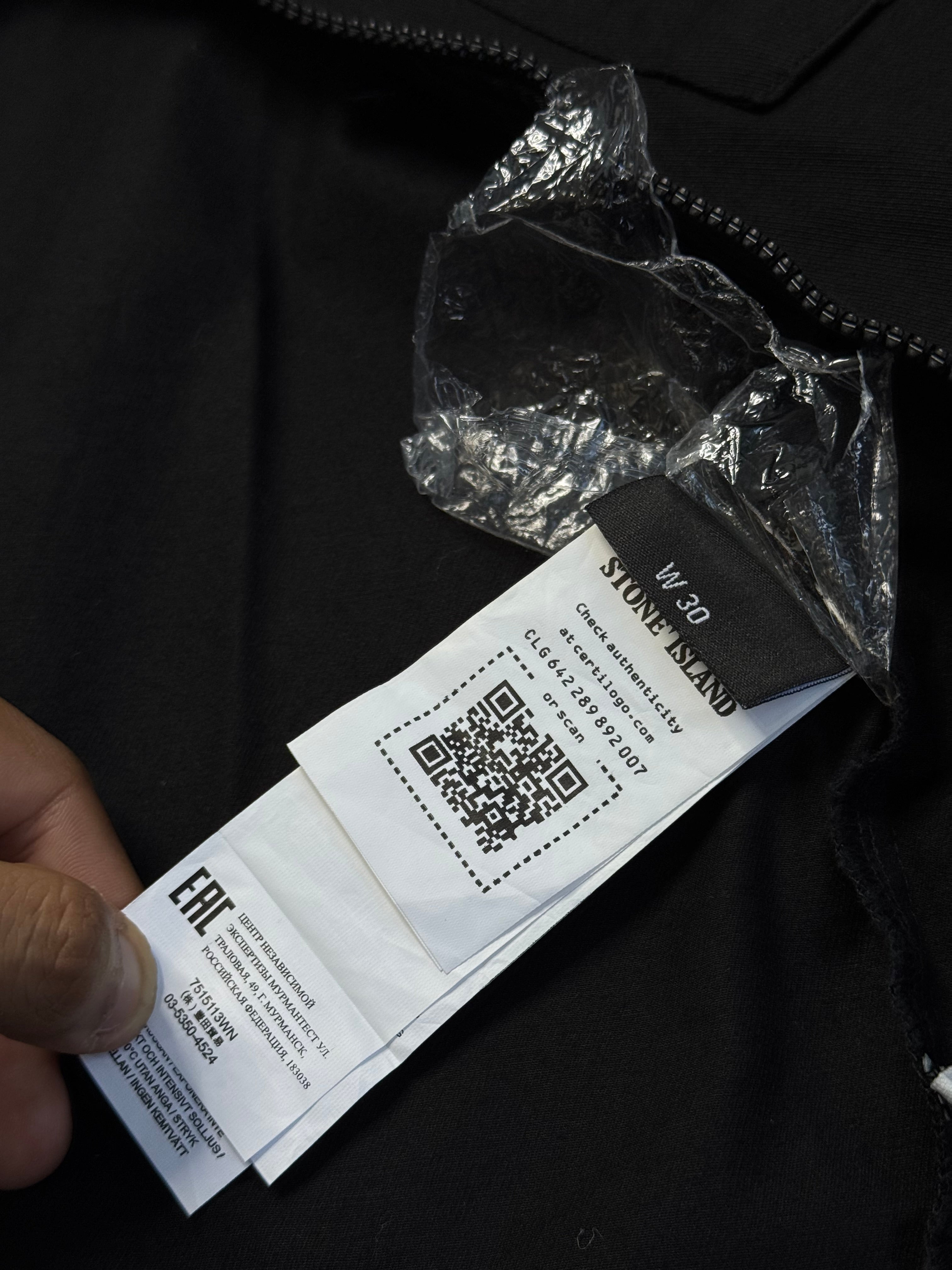 STONE ISLAND BLACK OVERSHIRT ZIP (1:1 QUALITY) FULL DETAILS