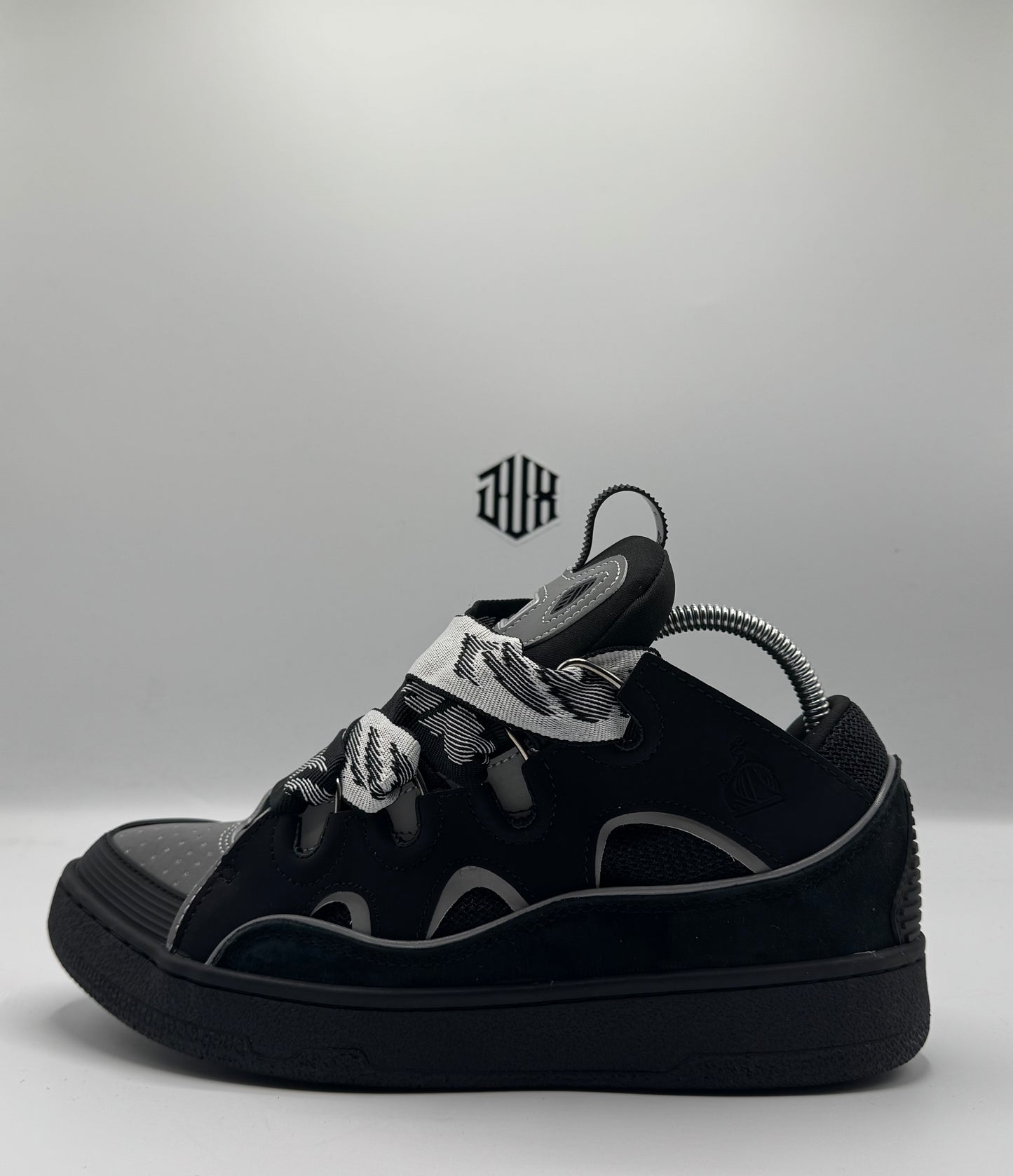 LANVIN CURB SNEAKERS BLACK GREY