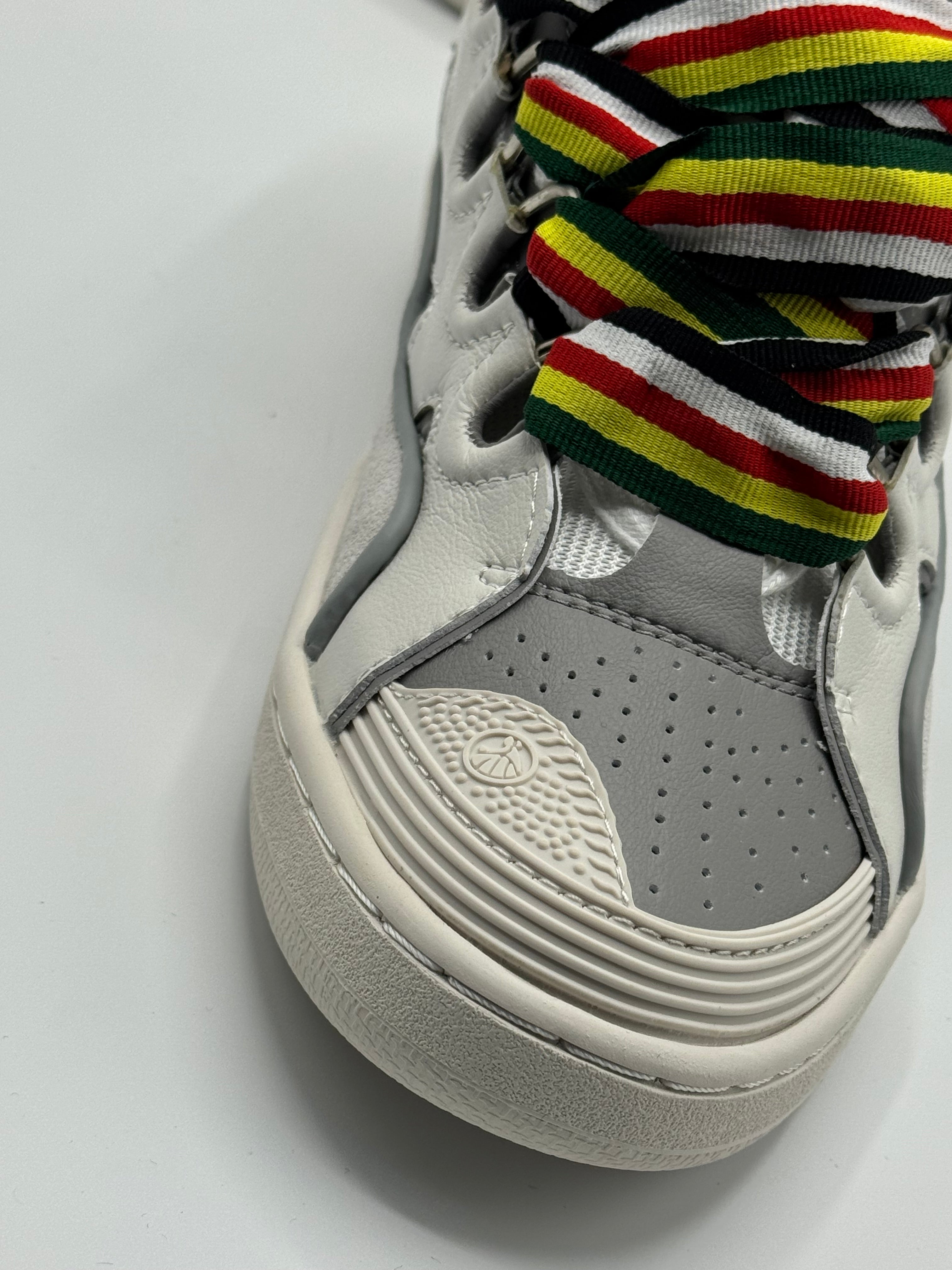 LANVIN CURB SNEAKERS WHITE GREY