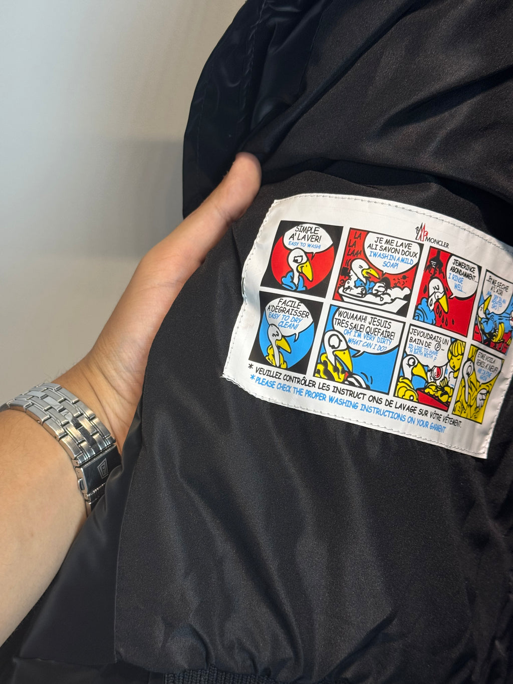 MONCLER PADDED WOOL-BLEND CARDIGAN BLACK