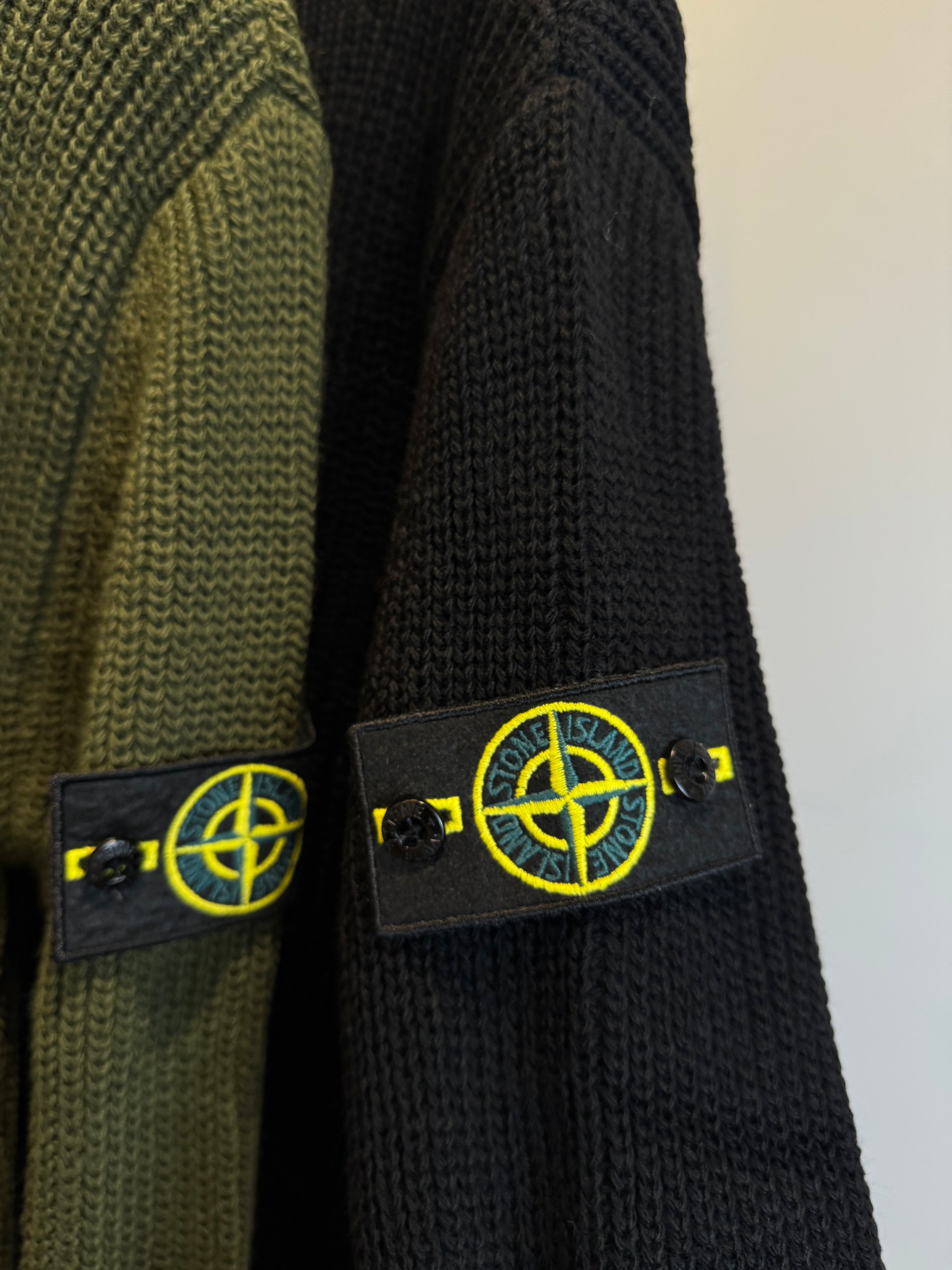 STONE ISLAND CREWNECK SWEATER VIRGIN WOOL BLACK
