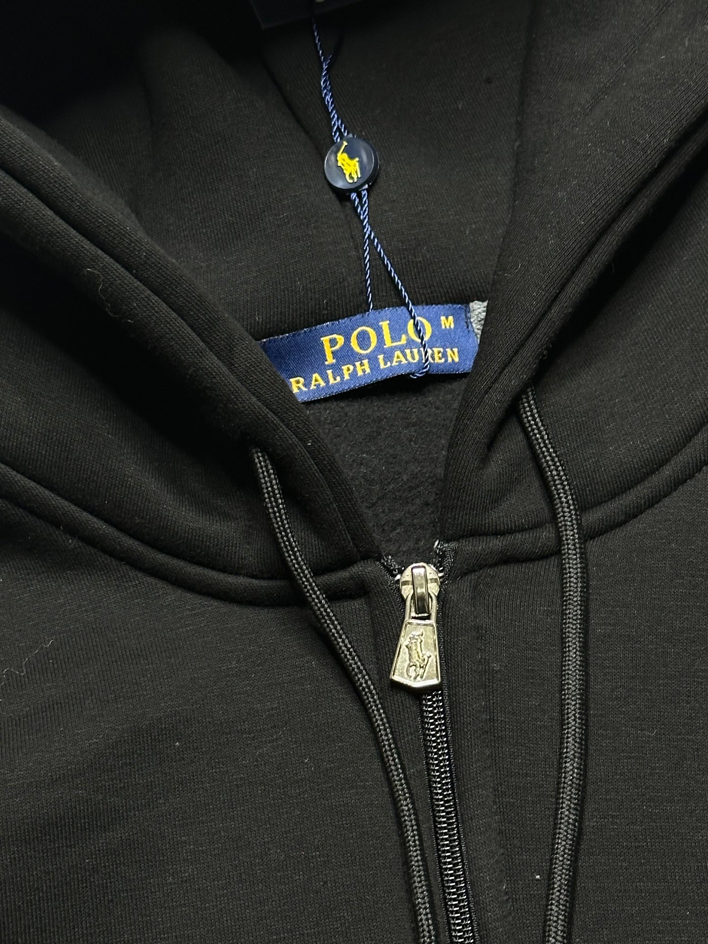 POLO RALPH LAUREN BLACK ZIP UP HOODIE