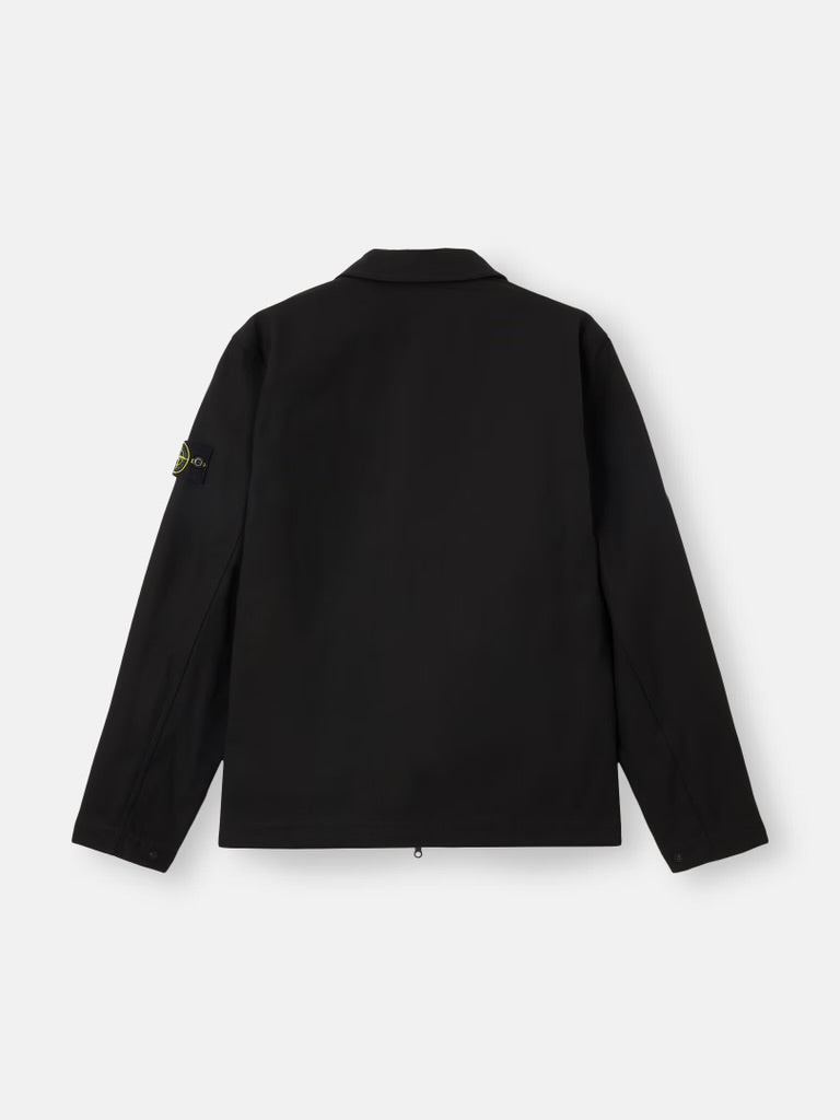 STONE ISLAND BLACK OVERSHIRT ZIP (1:1 QUALITY) FULL DETAILS
