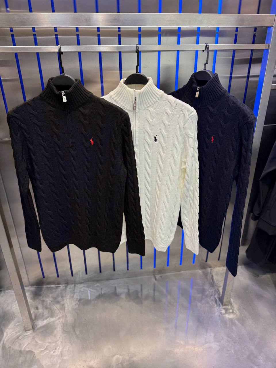 POLO RALPH LAUREN CABLE-KNIT BLACK (VERY HIGH QUALITY)