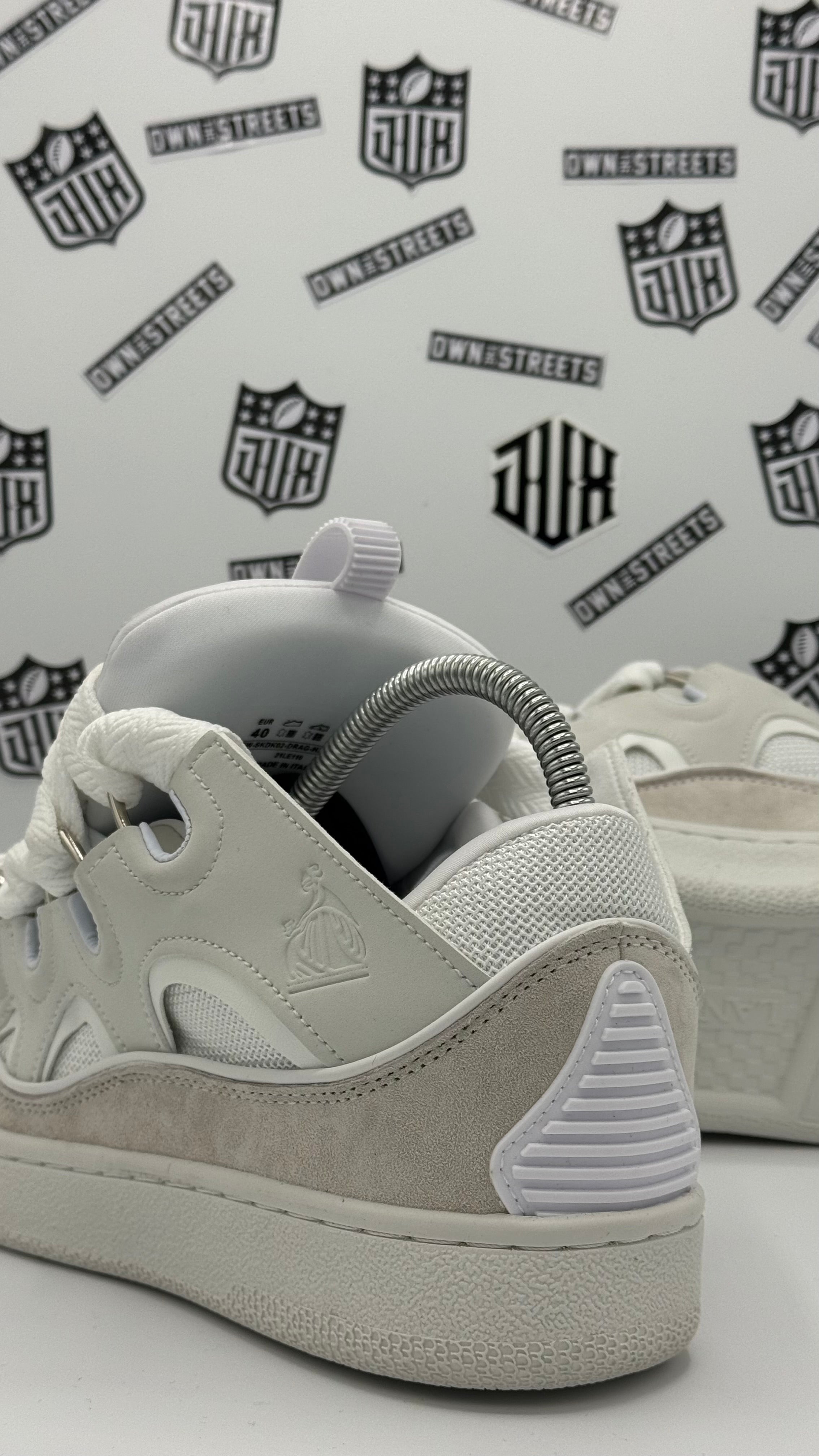 LANVIN CURB SNEAKERS WHITE CREAMY (VERY HIGH QUALITY)