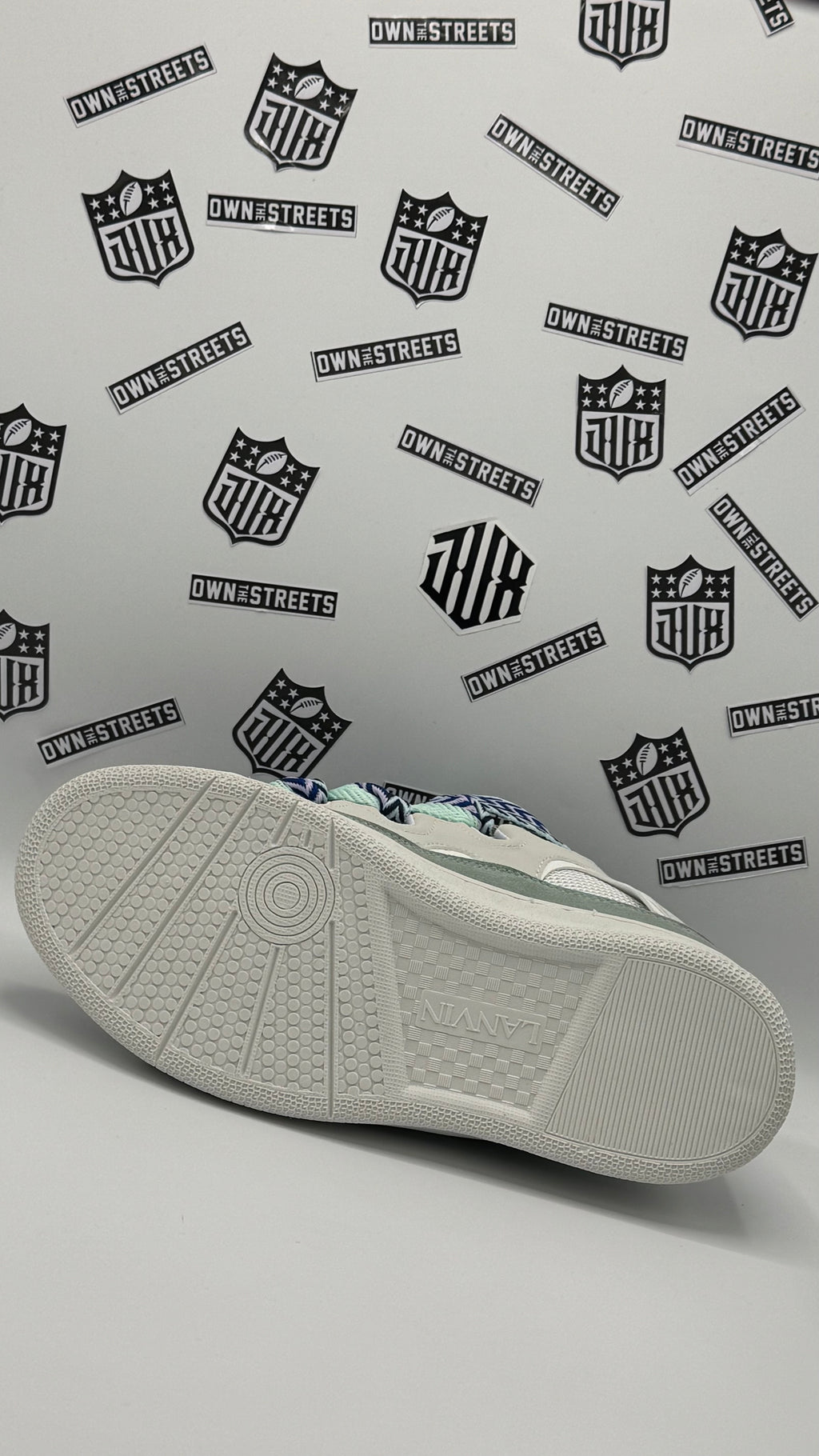 LANVIN CURB SNEAKERS WHITE GREEN (VERY HIGH QUALITY)