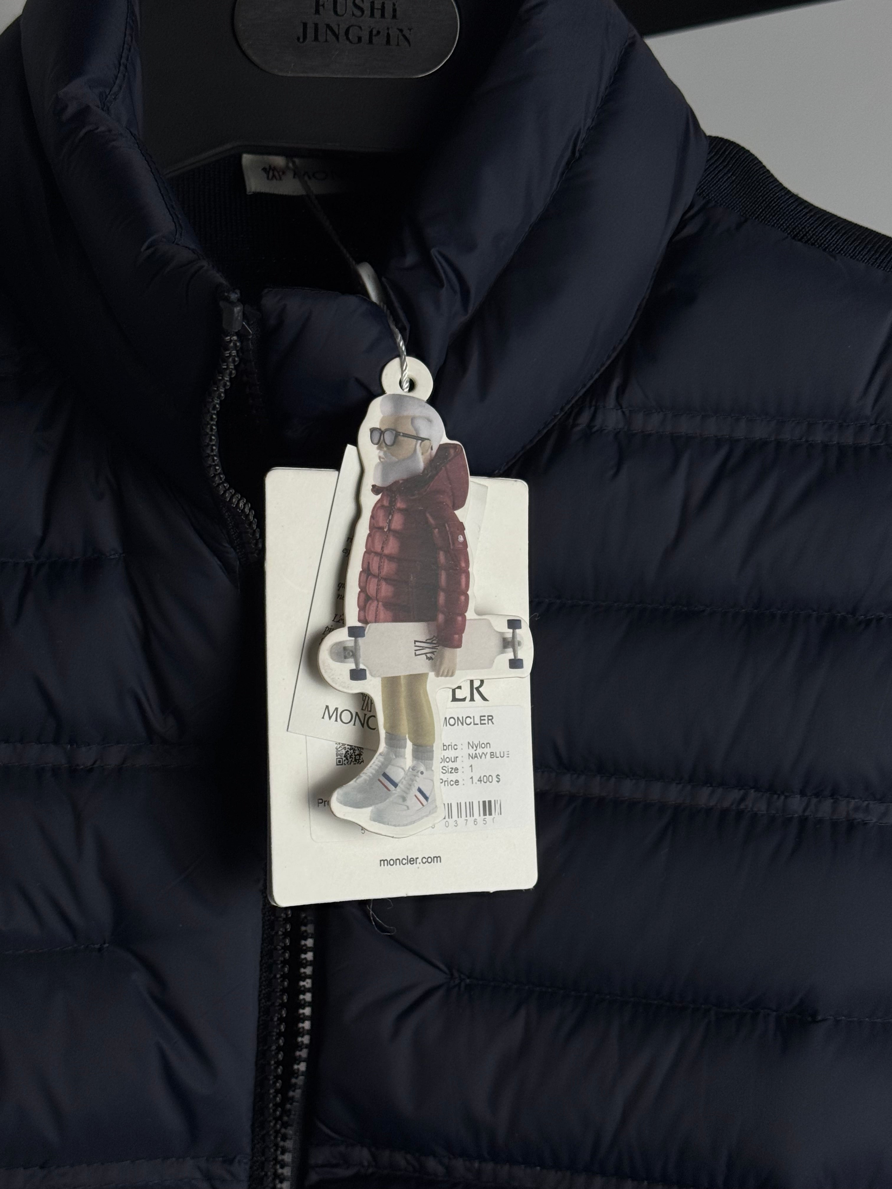 MONCLER CARDIGAN NAVY BLUE (TRIPLE A QUALITY)