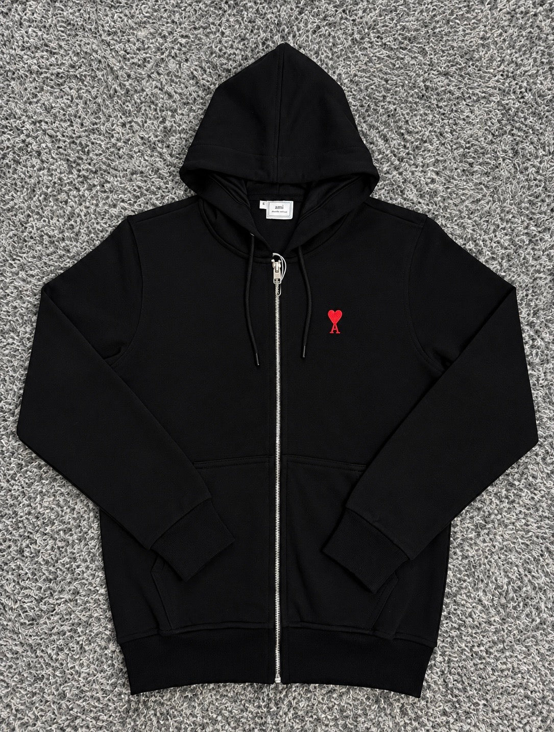 Ami Zip Up Hoodie Black (TRIPLE A)