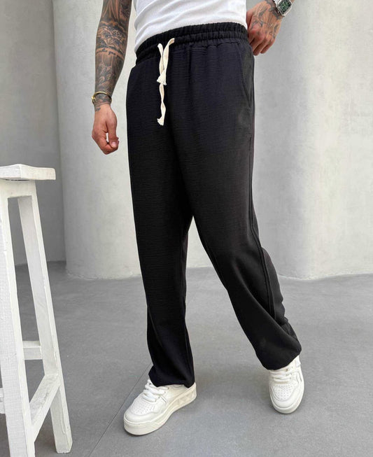 PANTALON EN LIN 100% 🧶 BLACK