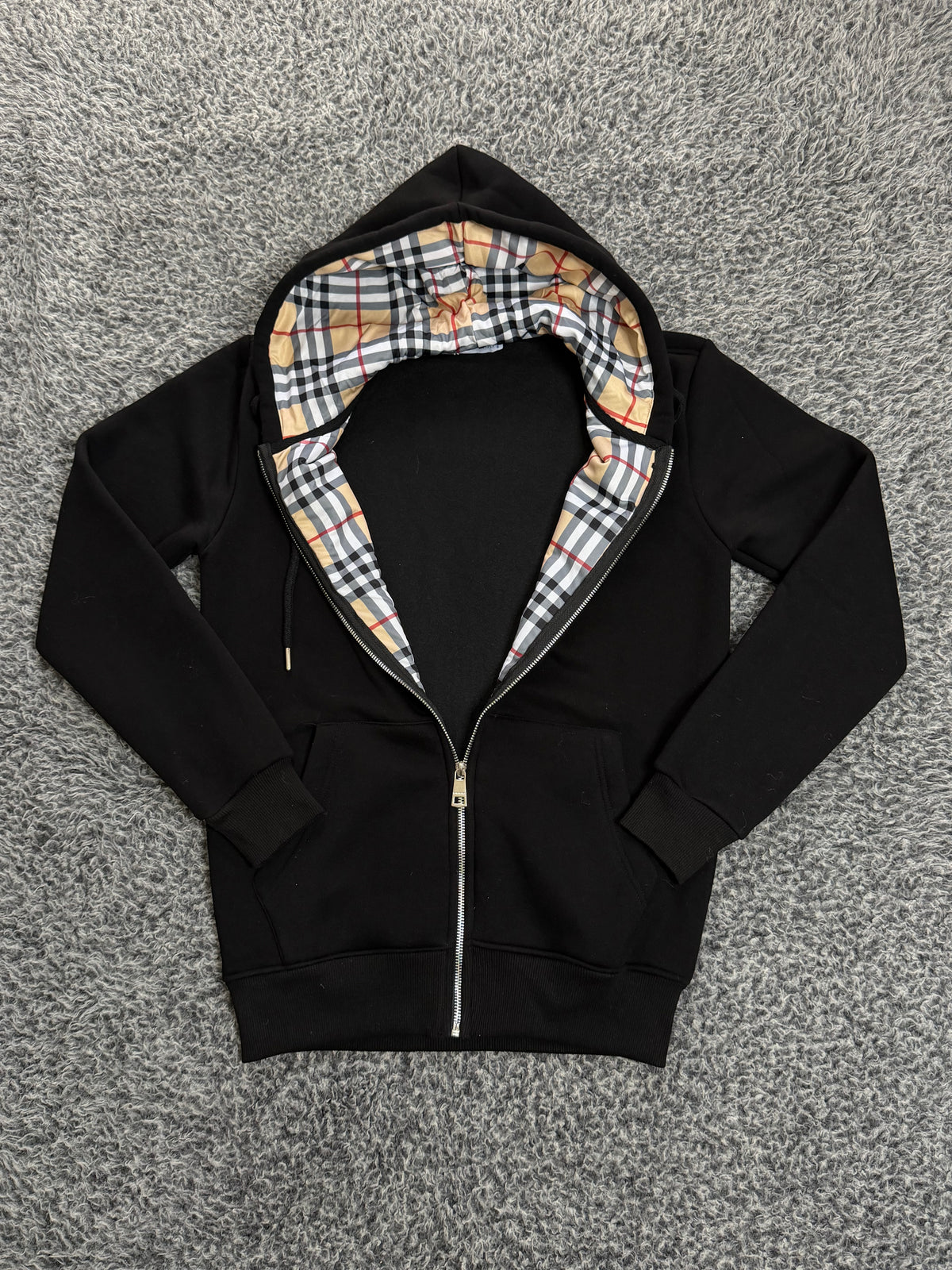 Burberry Black Zip Up Hoodie ( TRIPLE A )