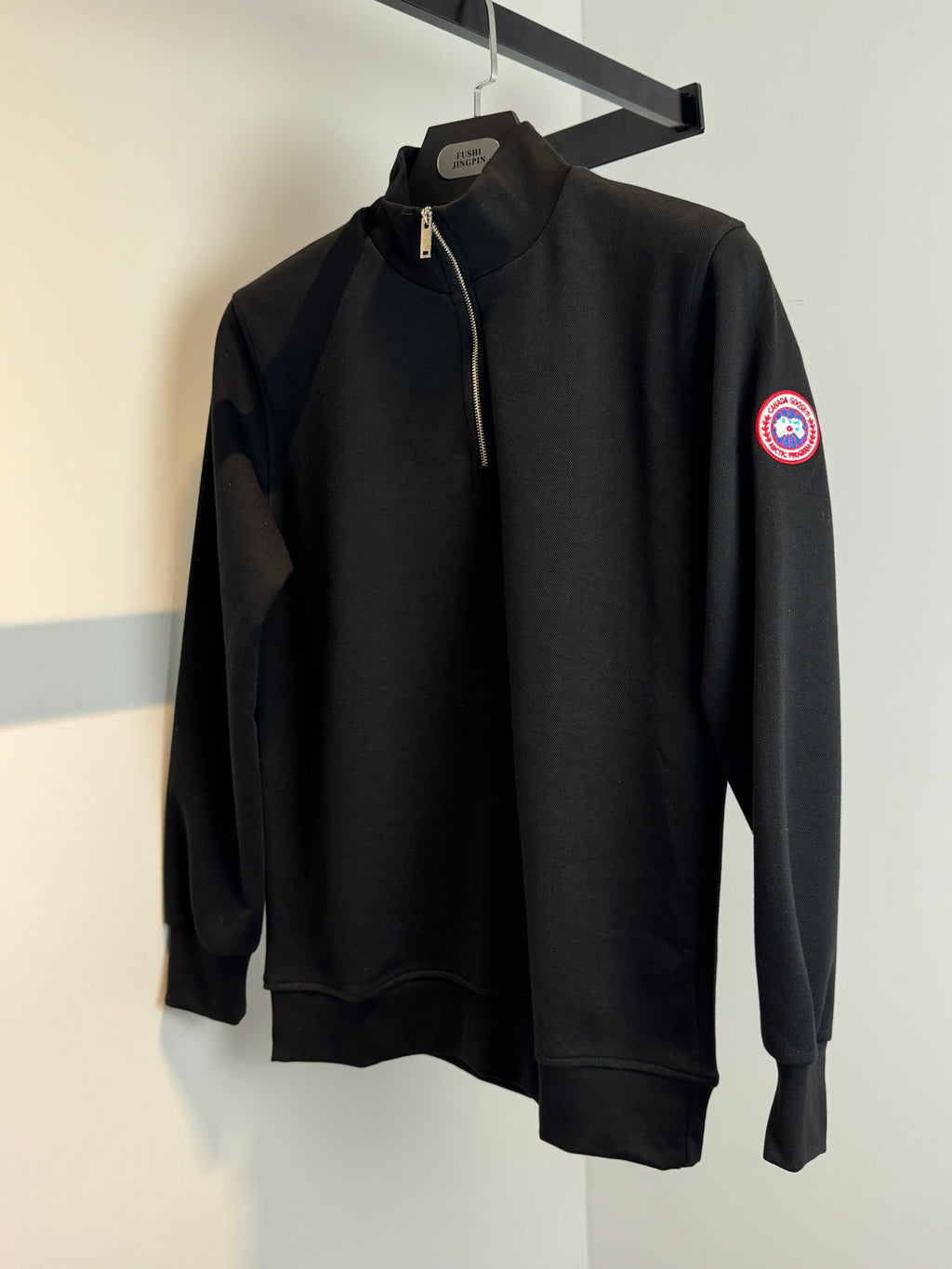 CANADA GOOSE 1/4 ZIP SWEATER BLACK (NFC CODE) HQ