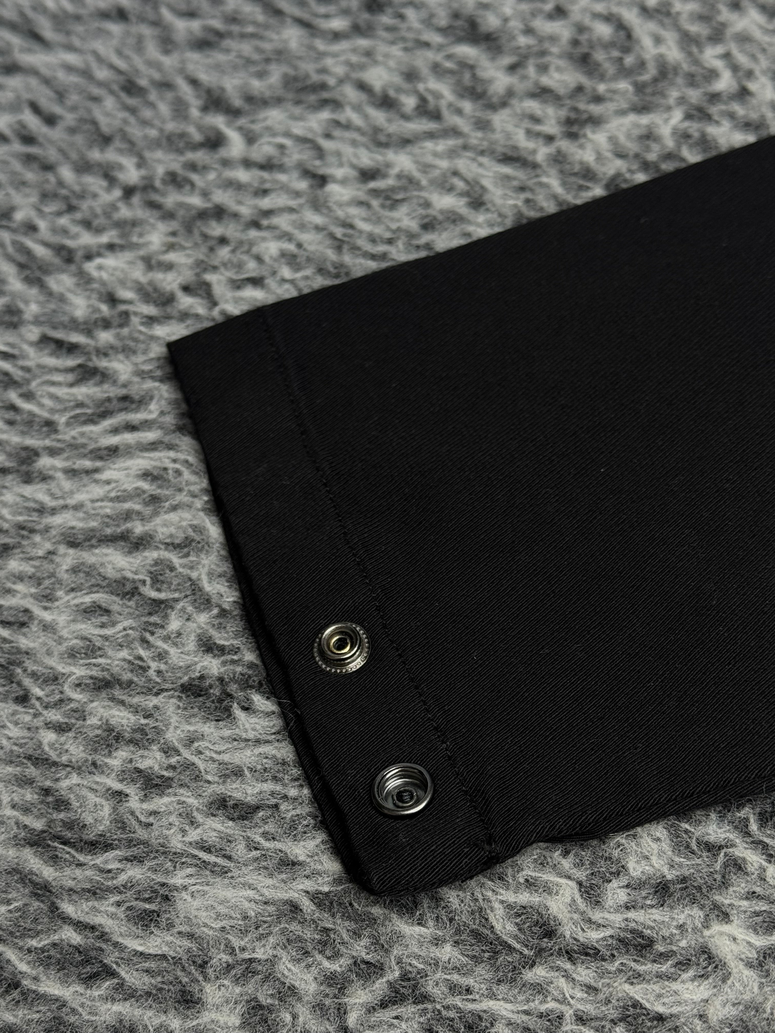 STONE ISLAND BLACK OVERSHIRT ZIP (1:1 QUALITY) FULL DETAILS