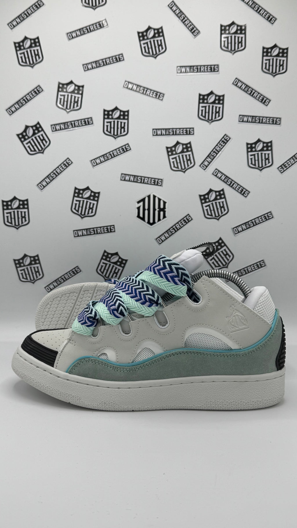 LANVIN CURB SNEAKERS WHITE GREEN (VERY HIGH QUALITY)