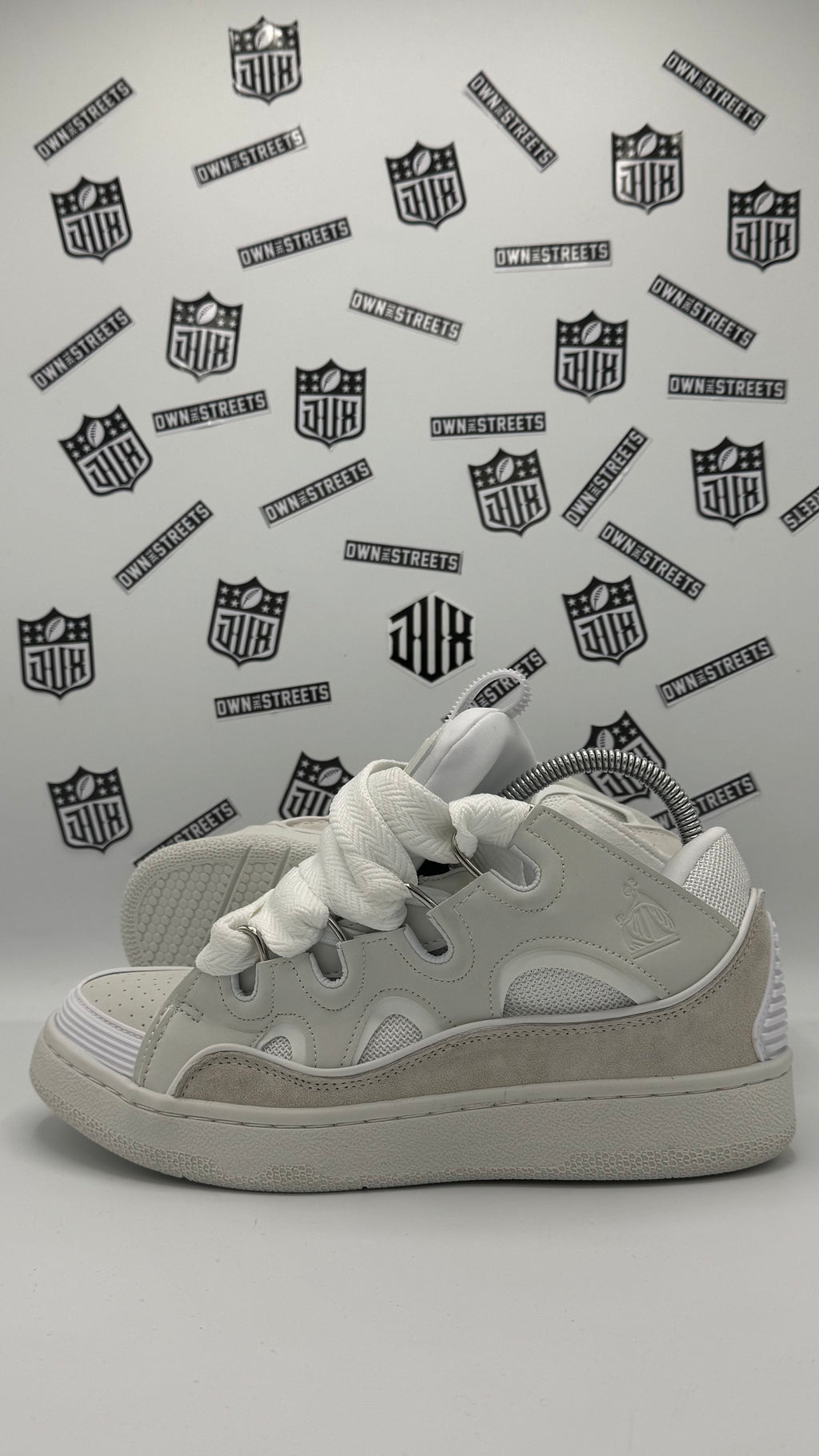 LANVIN CURB SNEAKERS WHITE CREAMY (VERY HIGH QUALITY)