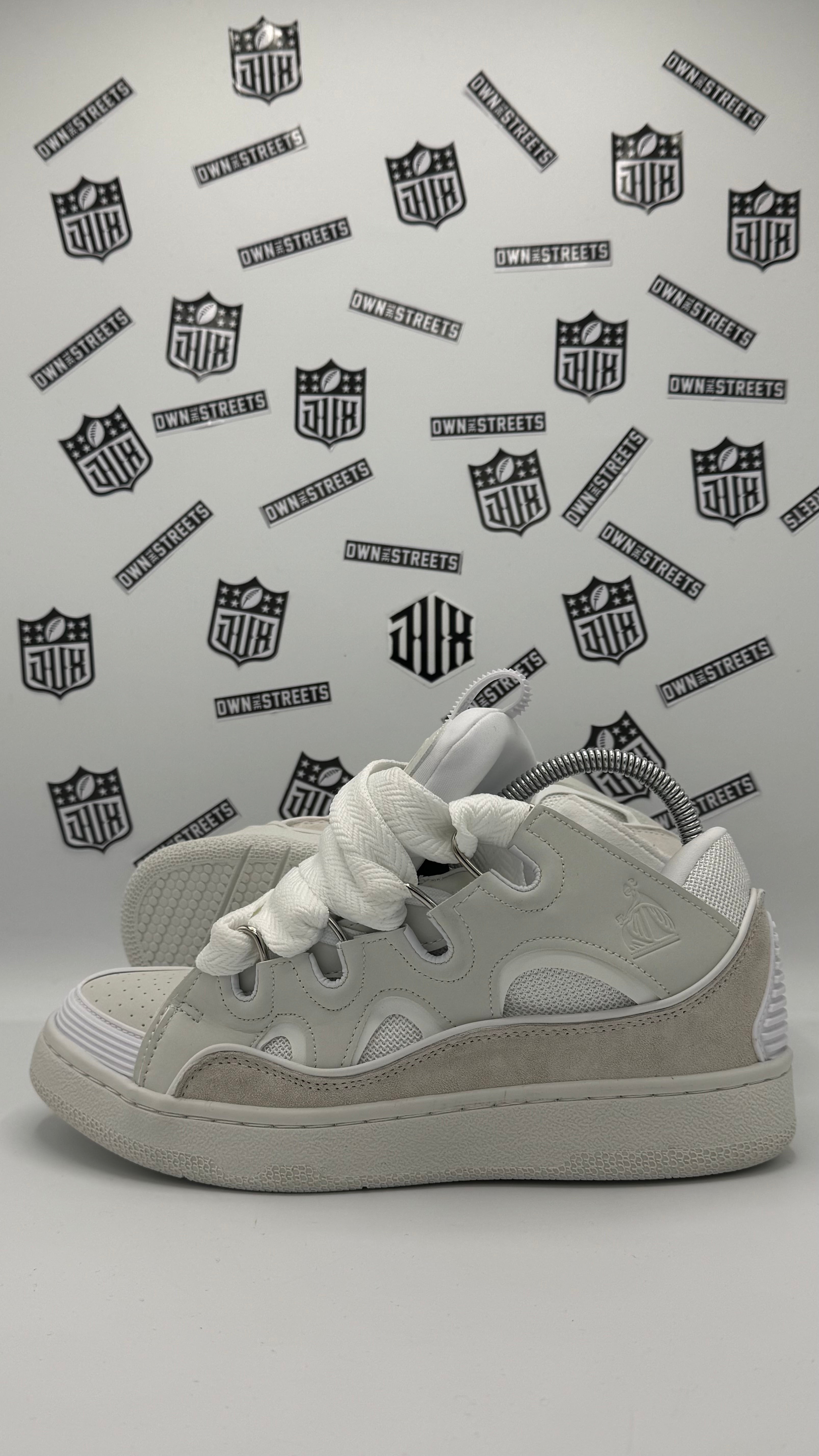 LANVIN CURB SNEAKERS WHITE CREAMY (VERY HIGH QUALITY)