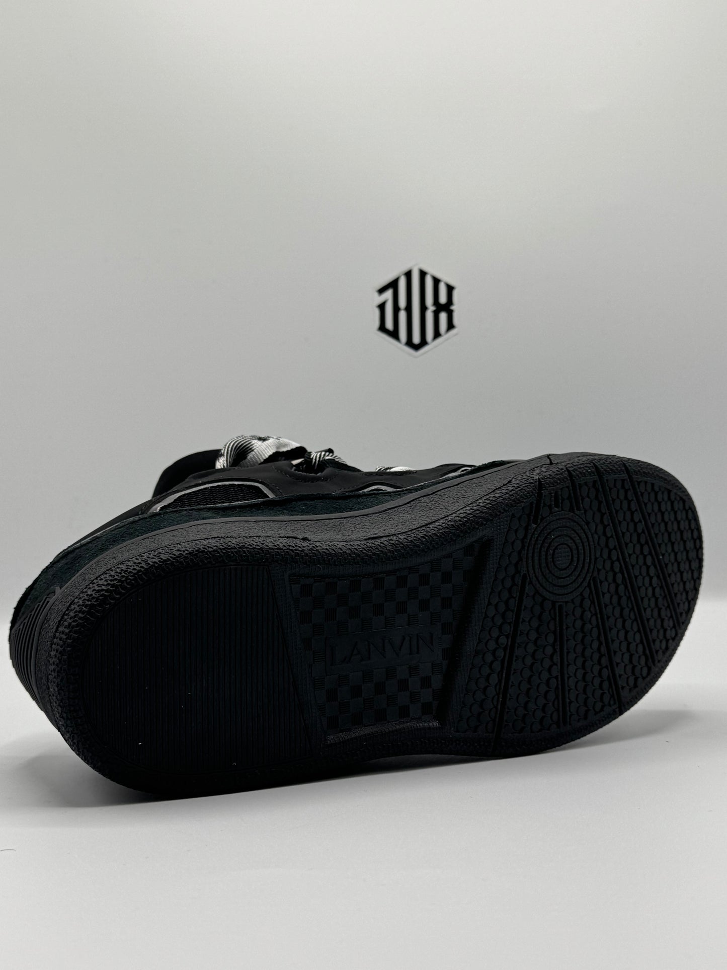 LANVIN CURB SNEAKERS BLACK GREY
