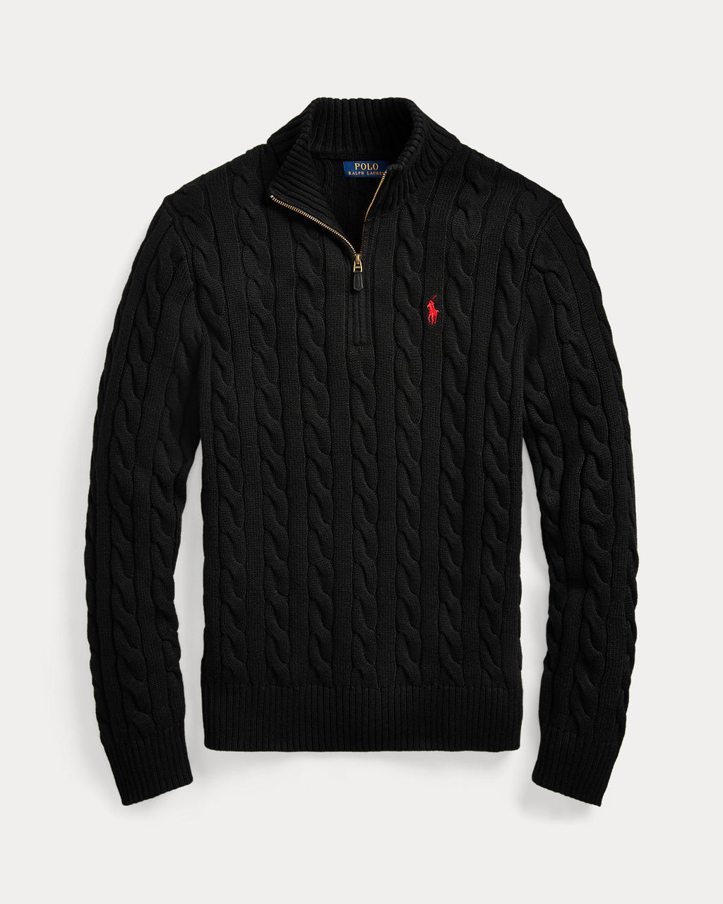 POLO RALPH LAUREN CABLE-KNIT BLACK (VERY HIGH QUALITY)