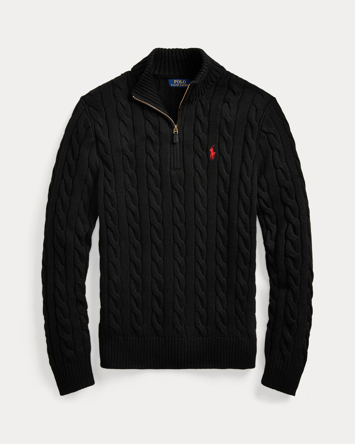 POLO RALPH LAUREN CABLE-KNIT BLACK (VERY HIGH QUALITY)