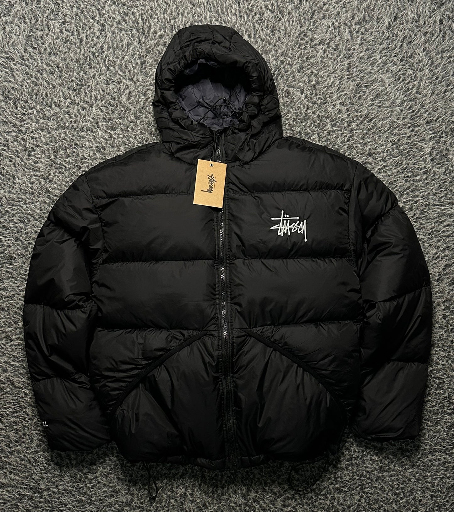 STUSSY PUFFER 800 BLACK JACKET