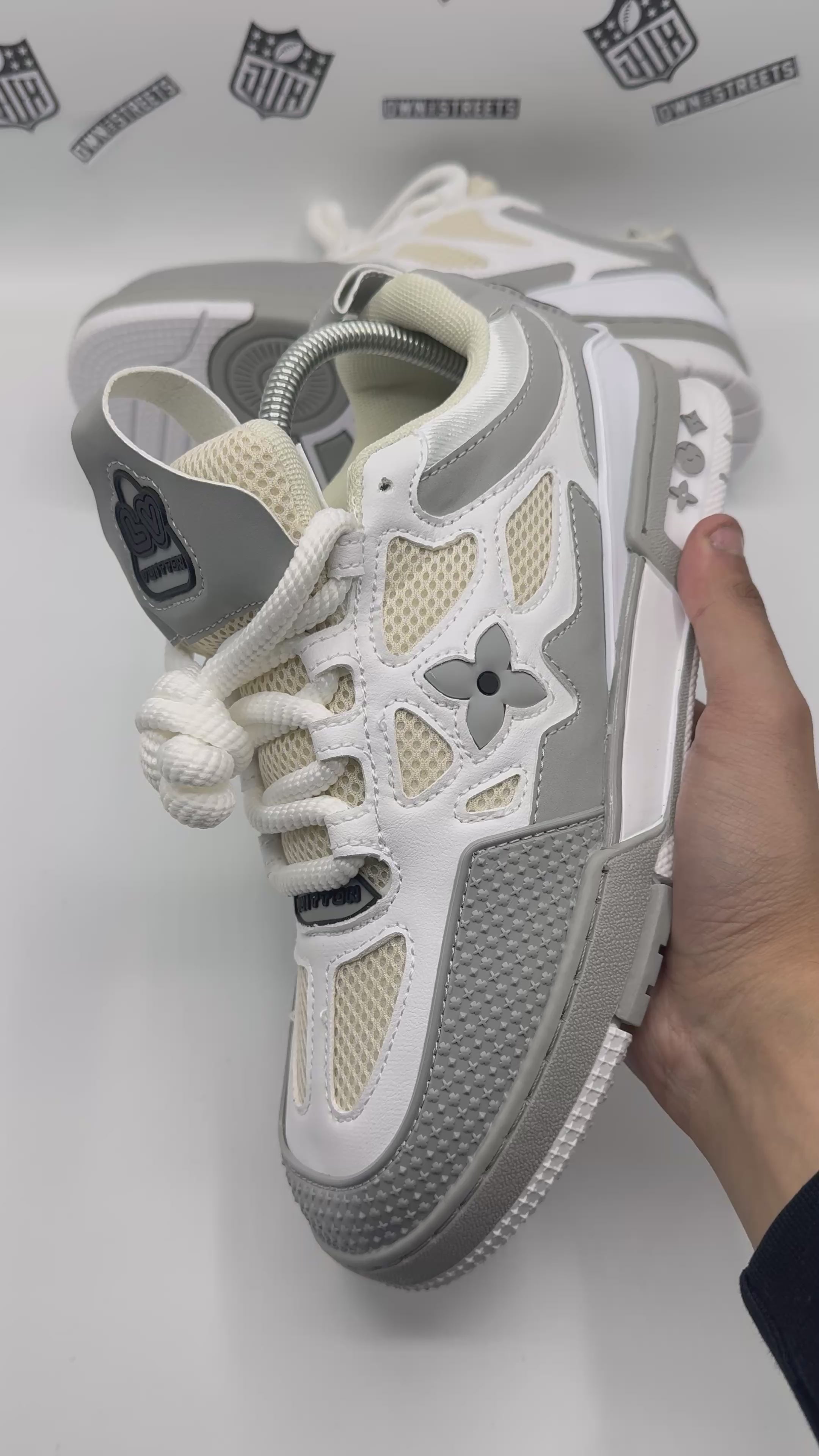LV SKATE GREY WHITE (VERY VERY HIGH QUALITY)