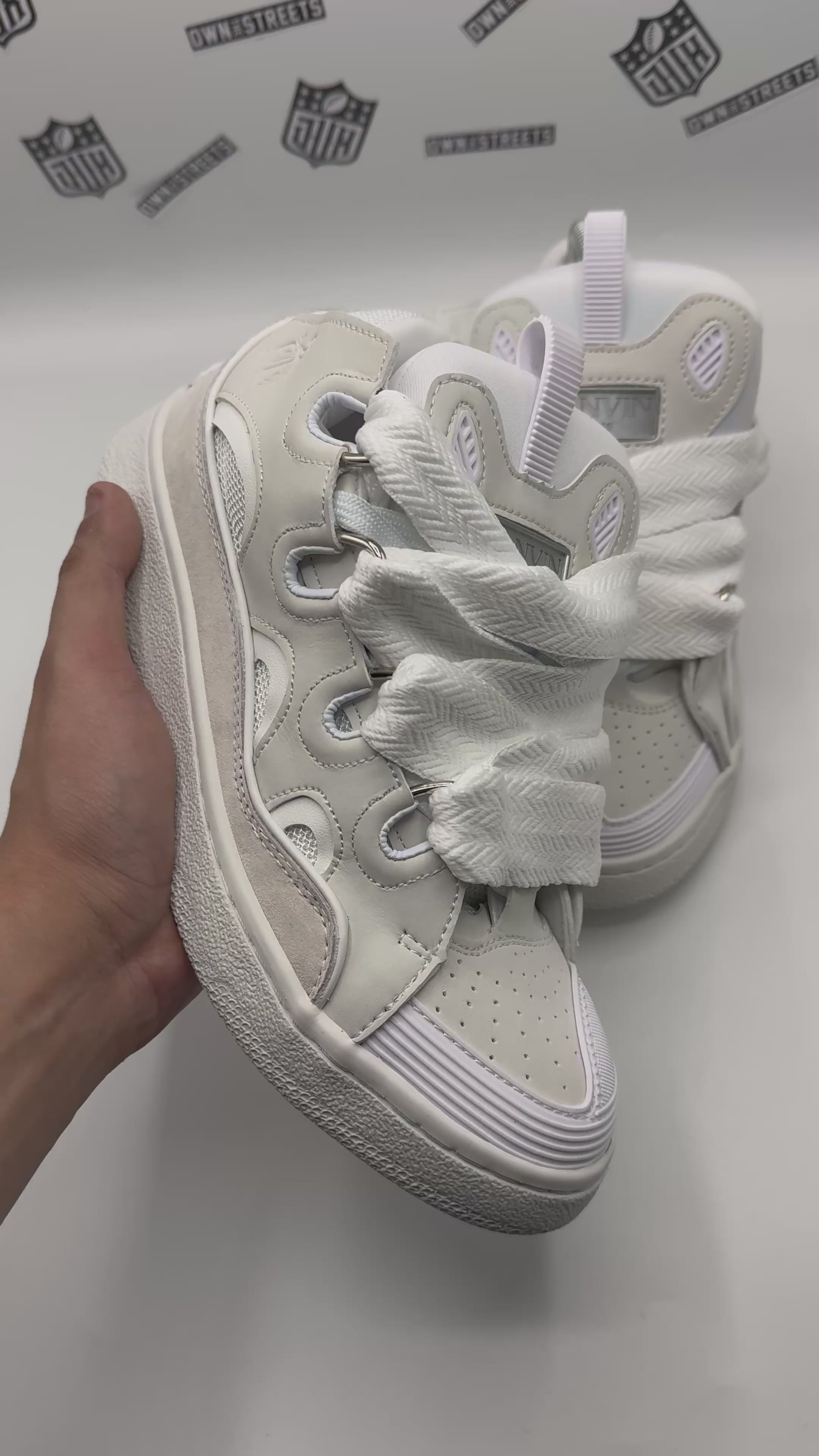 LANVIN CURB SNEAKERS WHITE CREAMY (VERY HIGH QUALITY)