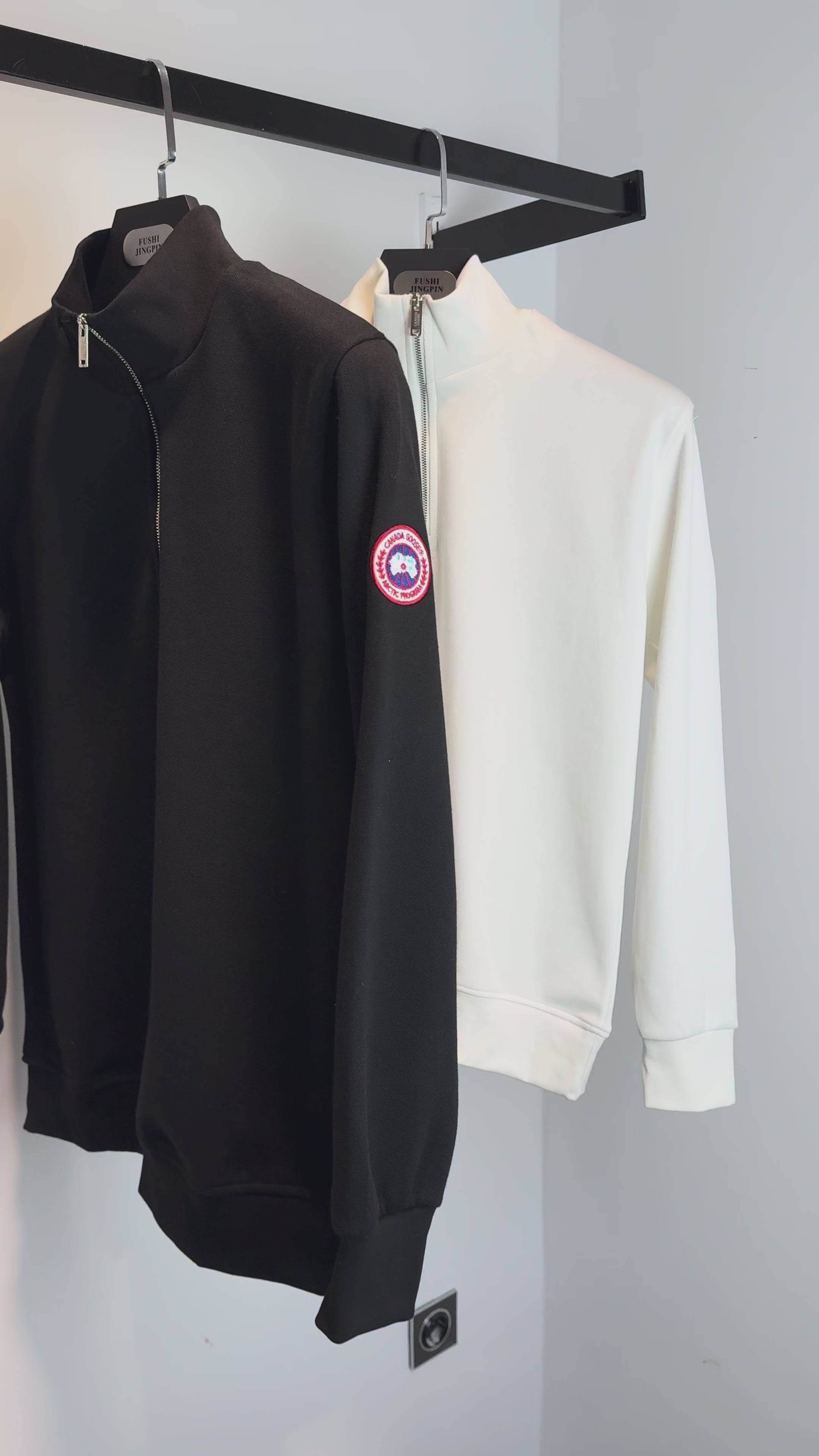 CANADA GOOSE 1/4 ZIP SWEATER BLACK (NFC CODE) HQ