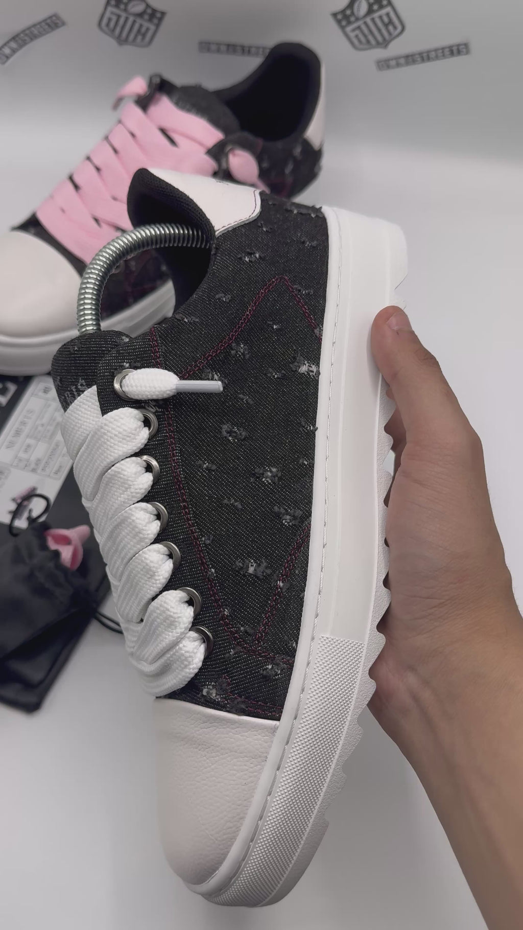 NUMERIS PINK DENIM SNEAKERS (VVHQ)