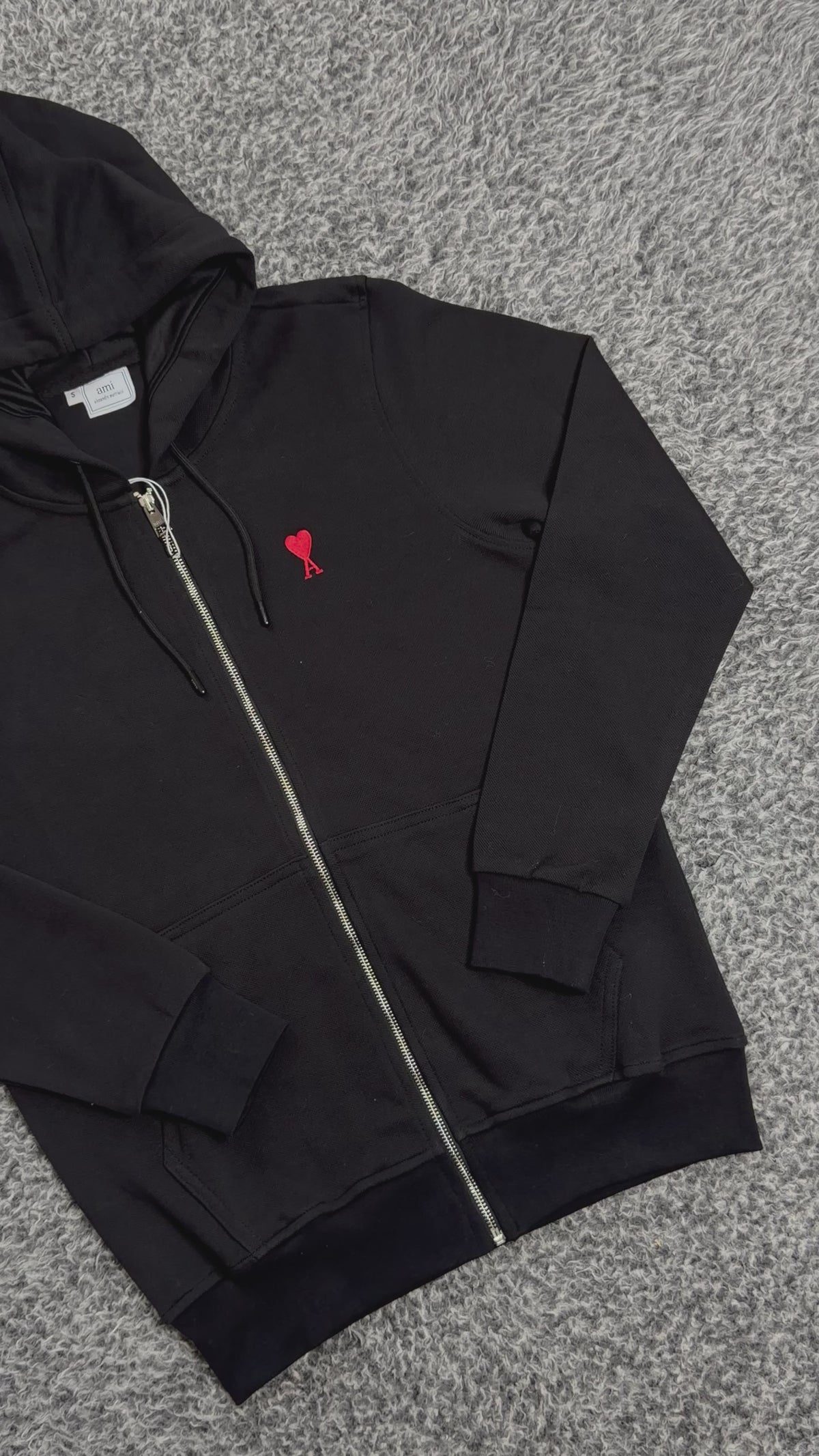 Ami Zip Up Hoodie Black (TRIPLE A)