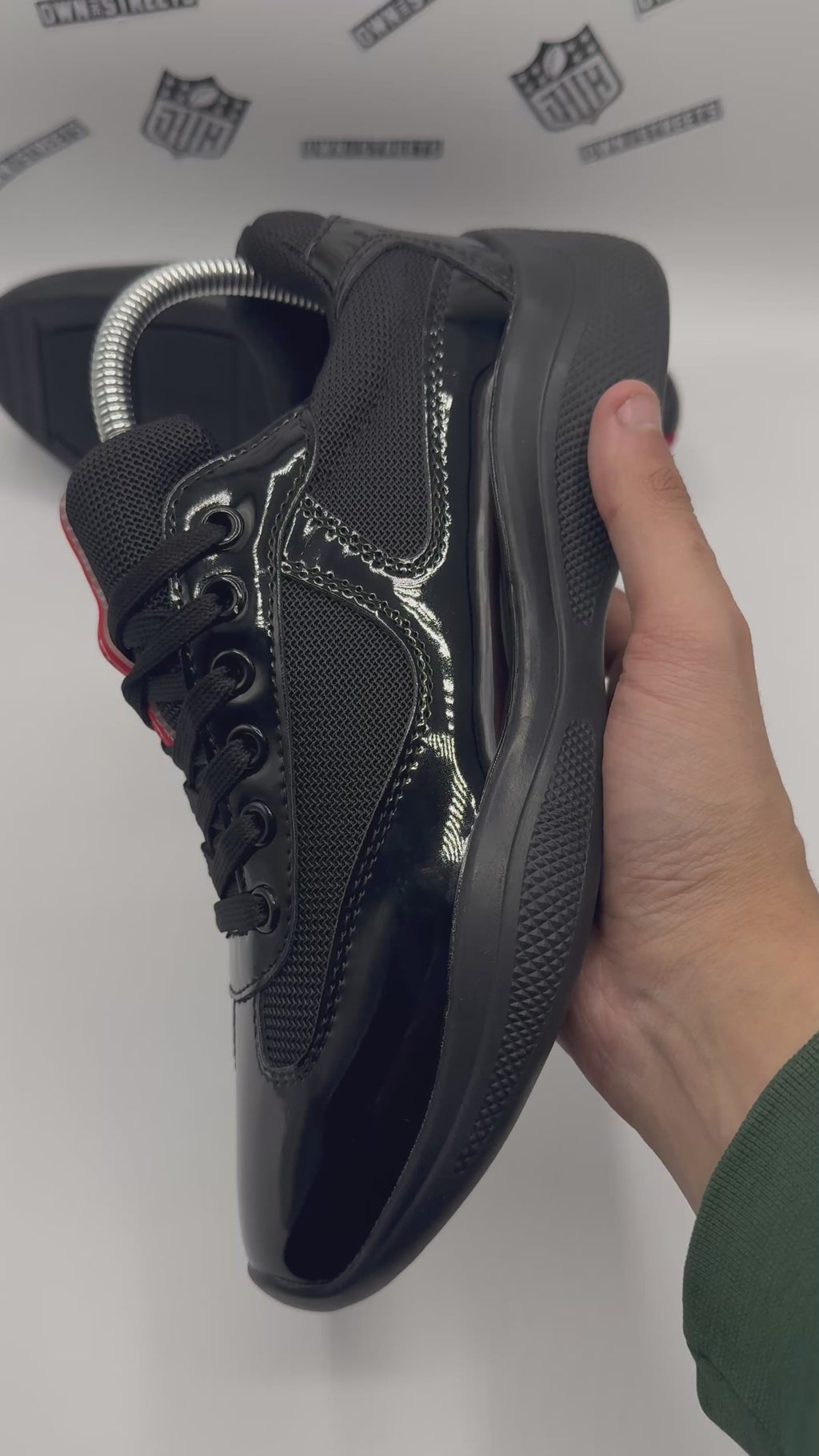 PRADA AMERICA’S CUP BLACK PATENT