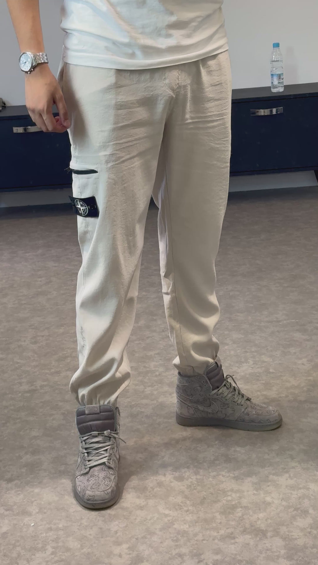 STONE ISLAND LIGHT TRACKSUIT CREAM (TRIPLE A QUALITY)