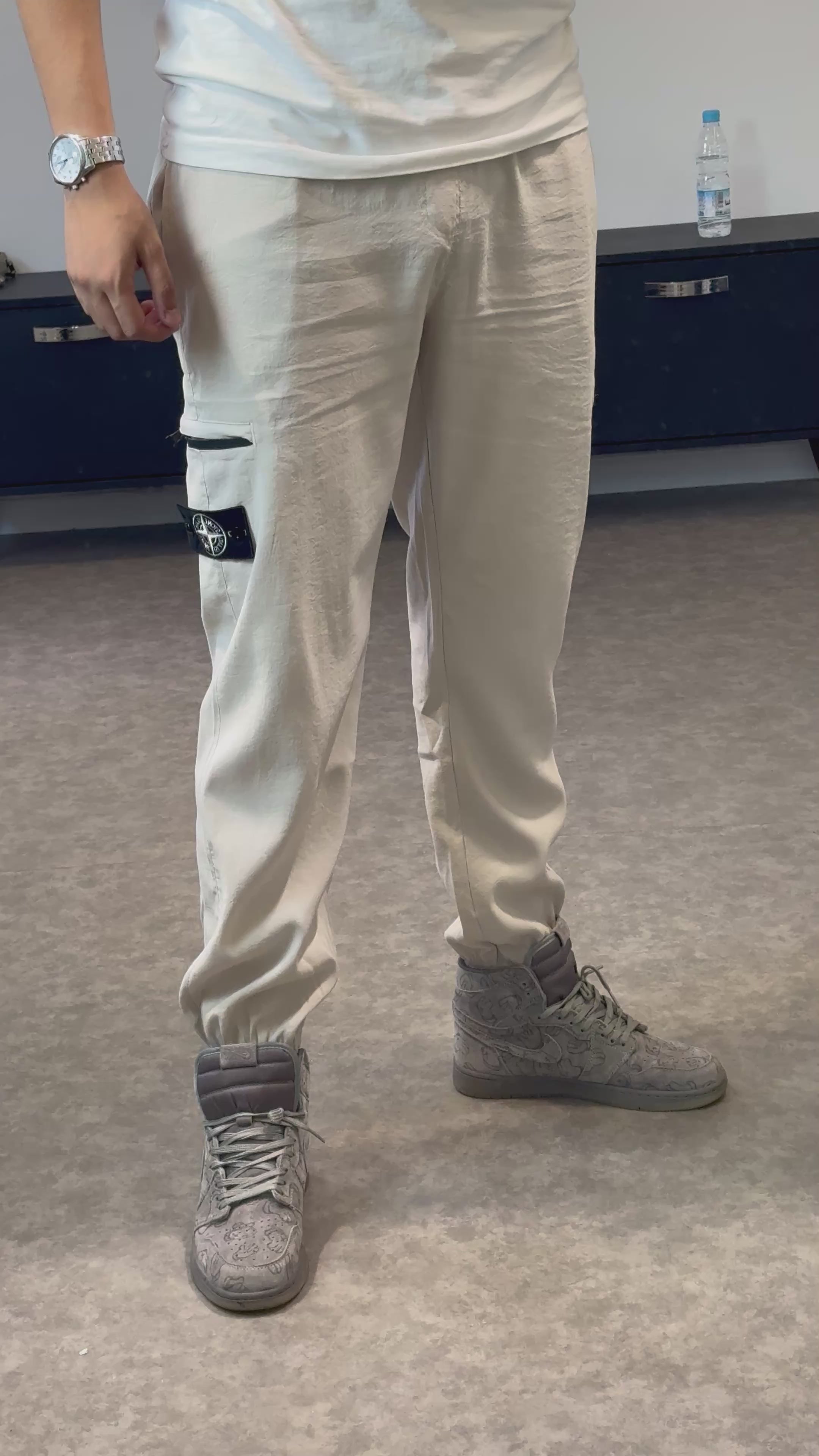 STONE ISLAND LIGHT TRACKSUIT CREAM (TRIPLE A QUALITY)